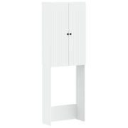 vidaXL Toiletkast ALKMAAR Wit 66 x 25,5 x 190 cm Bewerkt hout