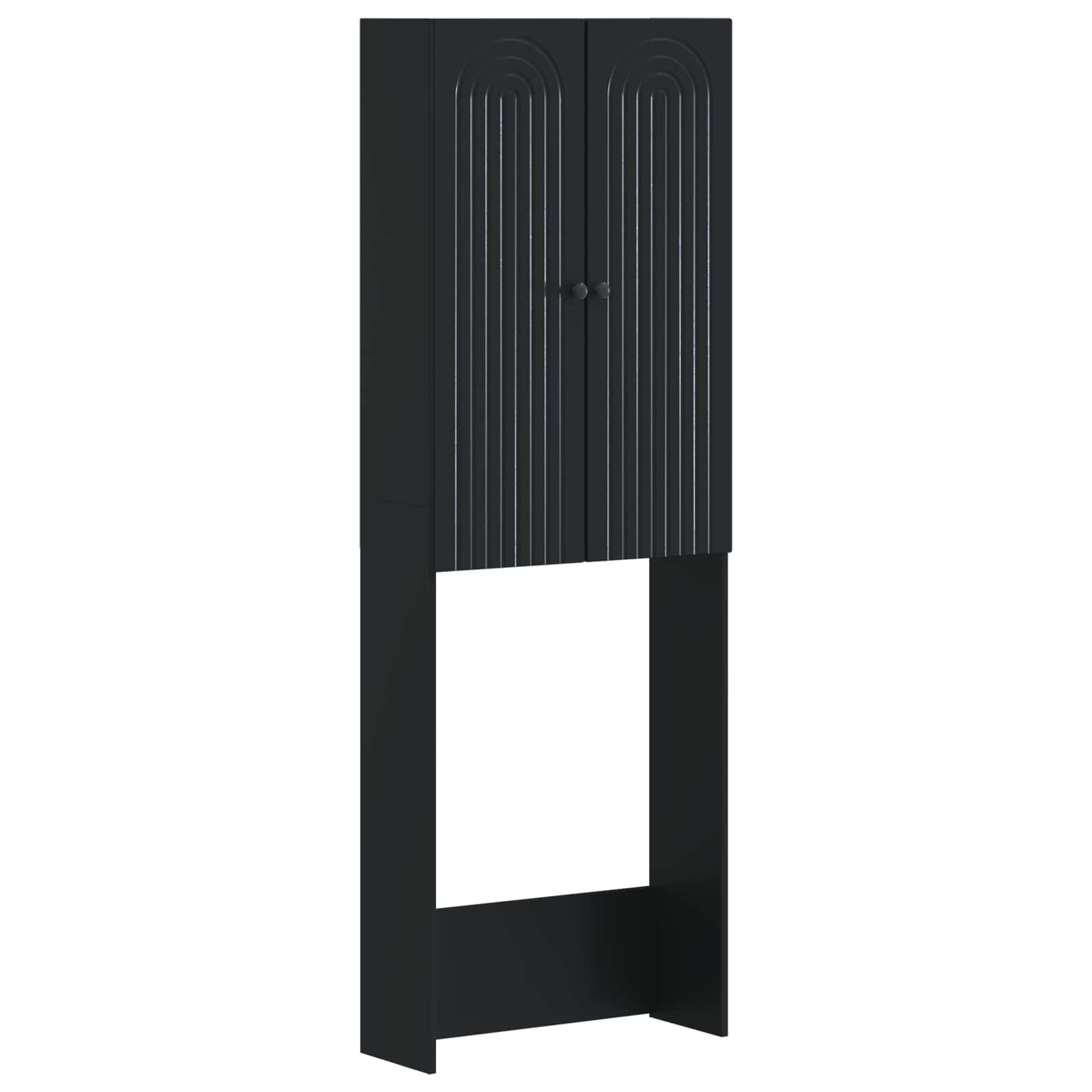 vidaXL Toiletkast ALKMAAR Wit 66 x 25,5 x 190 cm Bewerkt hout