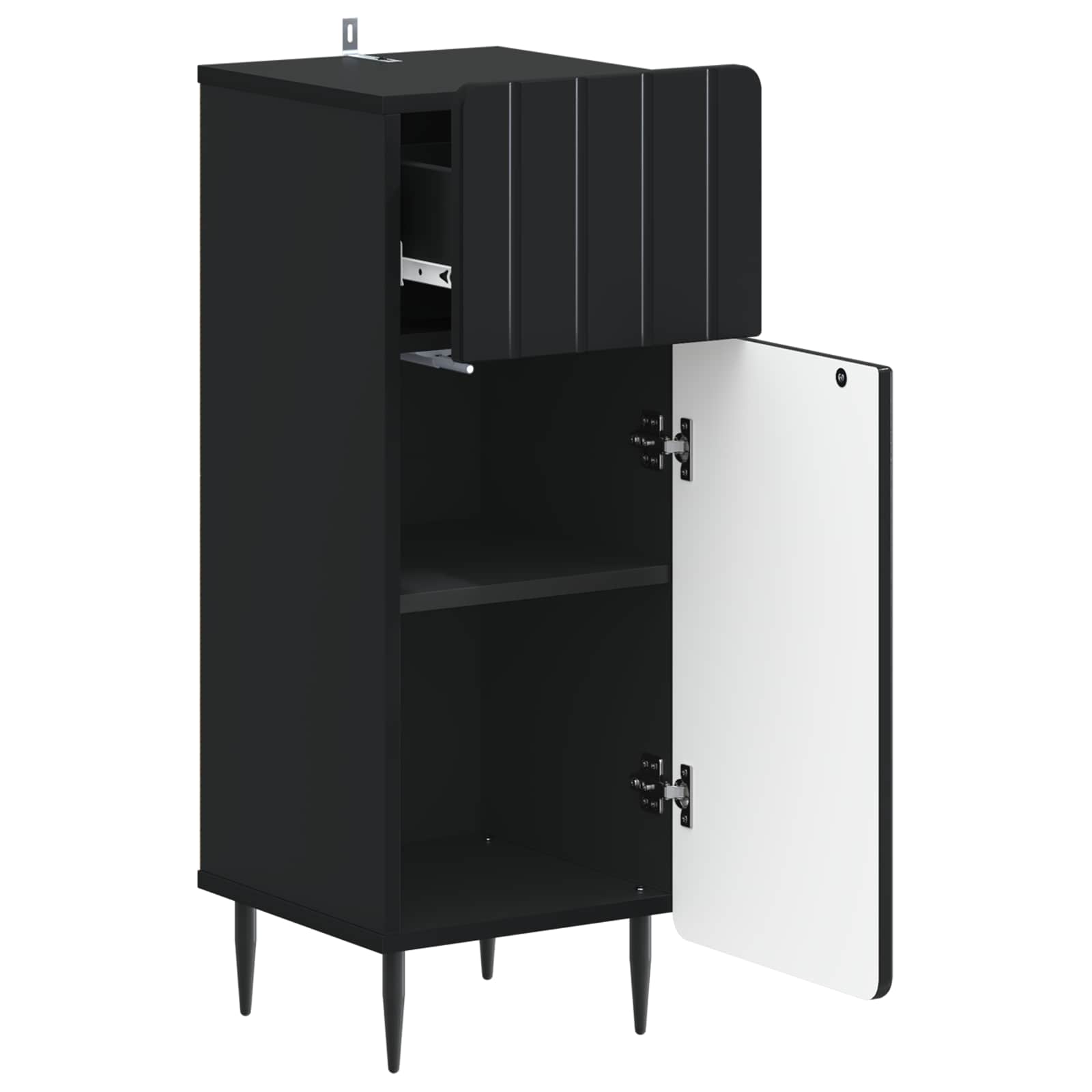 vidaXL Badkamer Opbergkast ZWOLLE Wit 30 x 31 x 79,5 cm Bewerkt hout
