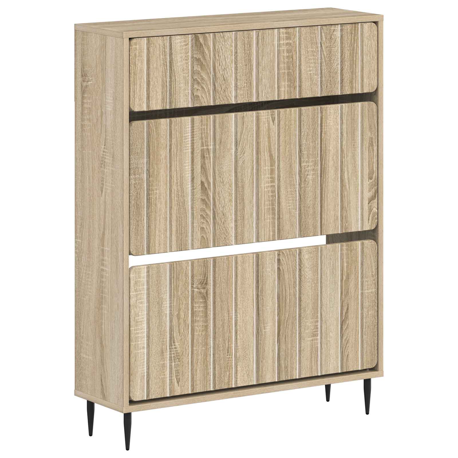 vidaXL Schoenenkast ZWOLLE 78 x 24 x 103 cm Bewerkt hout Wit
