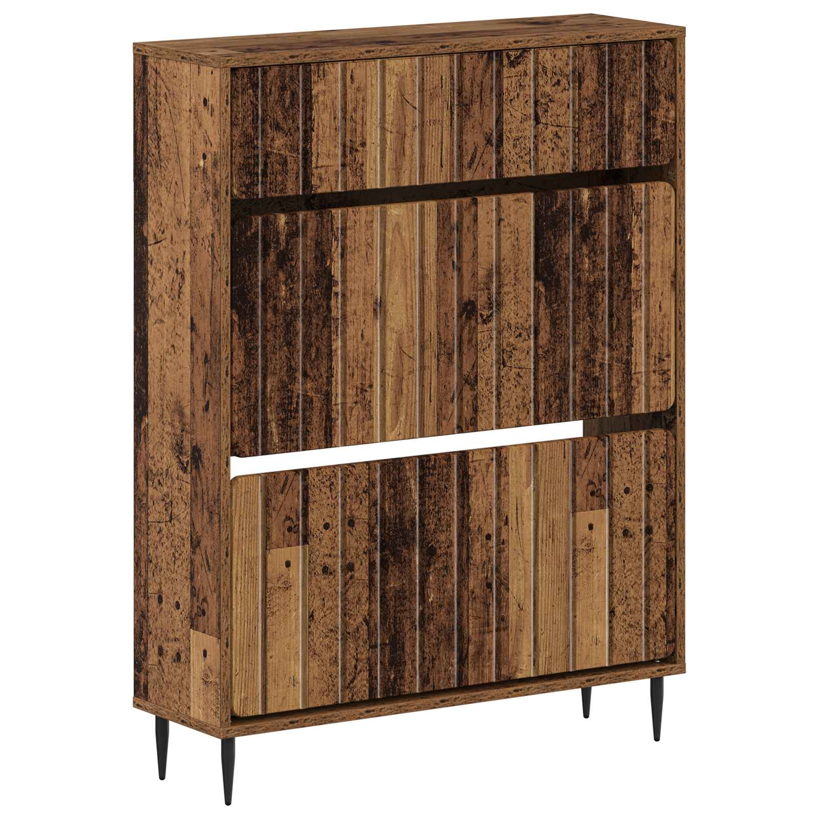vidaXL Schoenenkast ZWOLLE 78 x 24 x 103 cm Bewerkt hout Wit