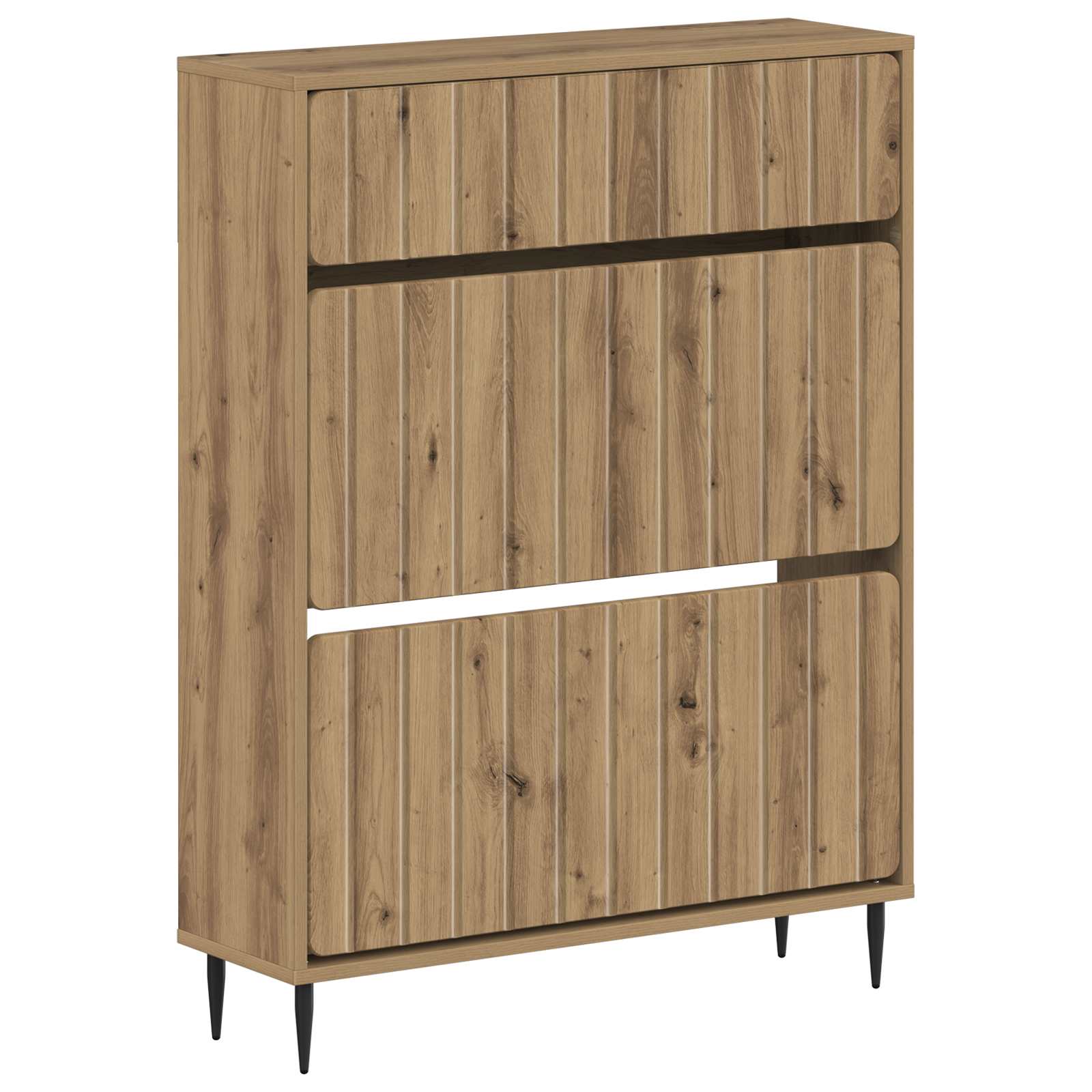 vidaXL Schoenenkast ZWOLLE 78 x 24 x 103 cm Bewerkt hout Wit