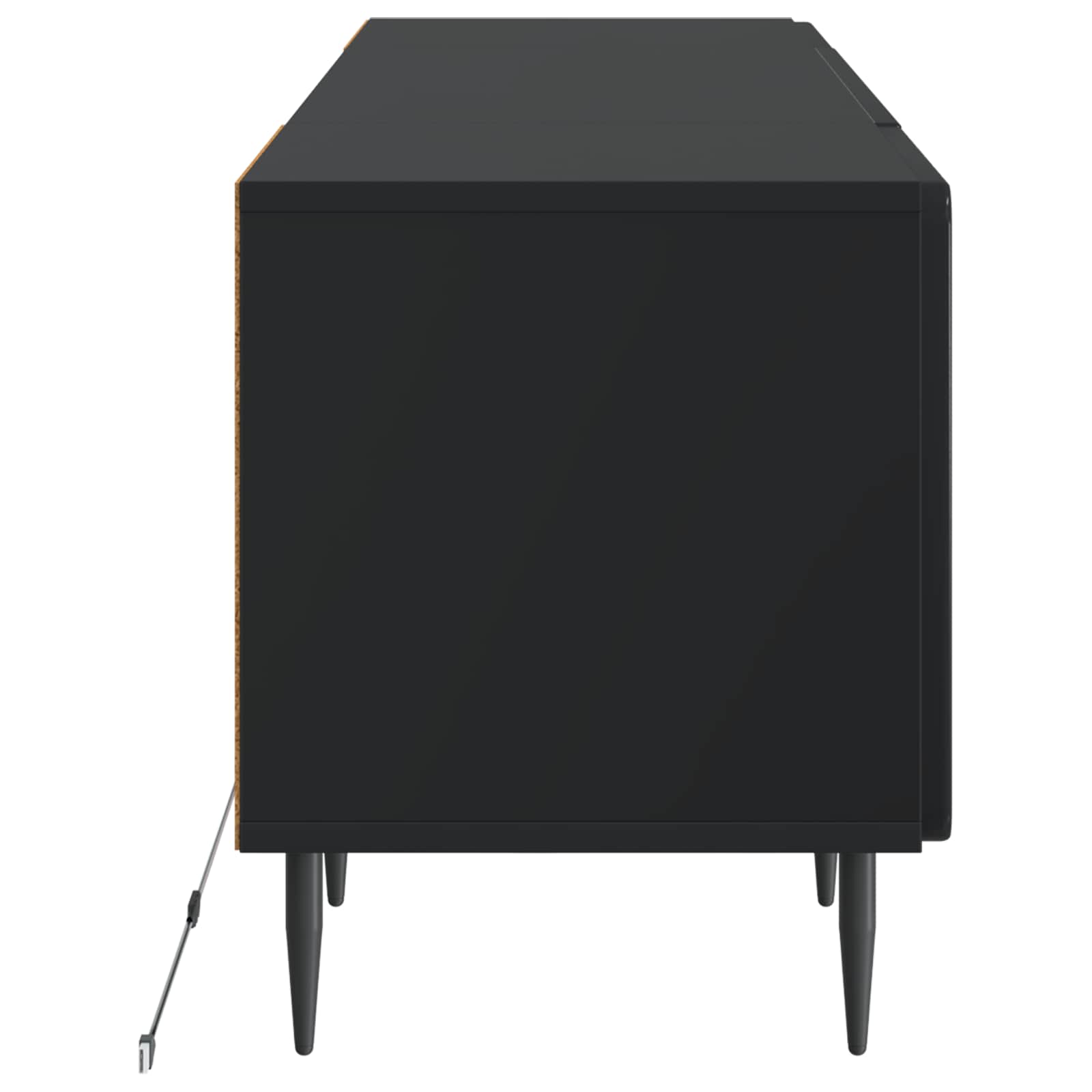 vidaXL LED tv-meubel Wit Bewerkt hout