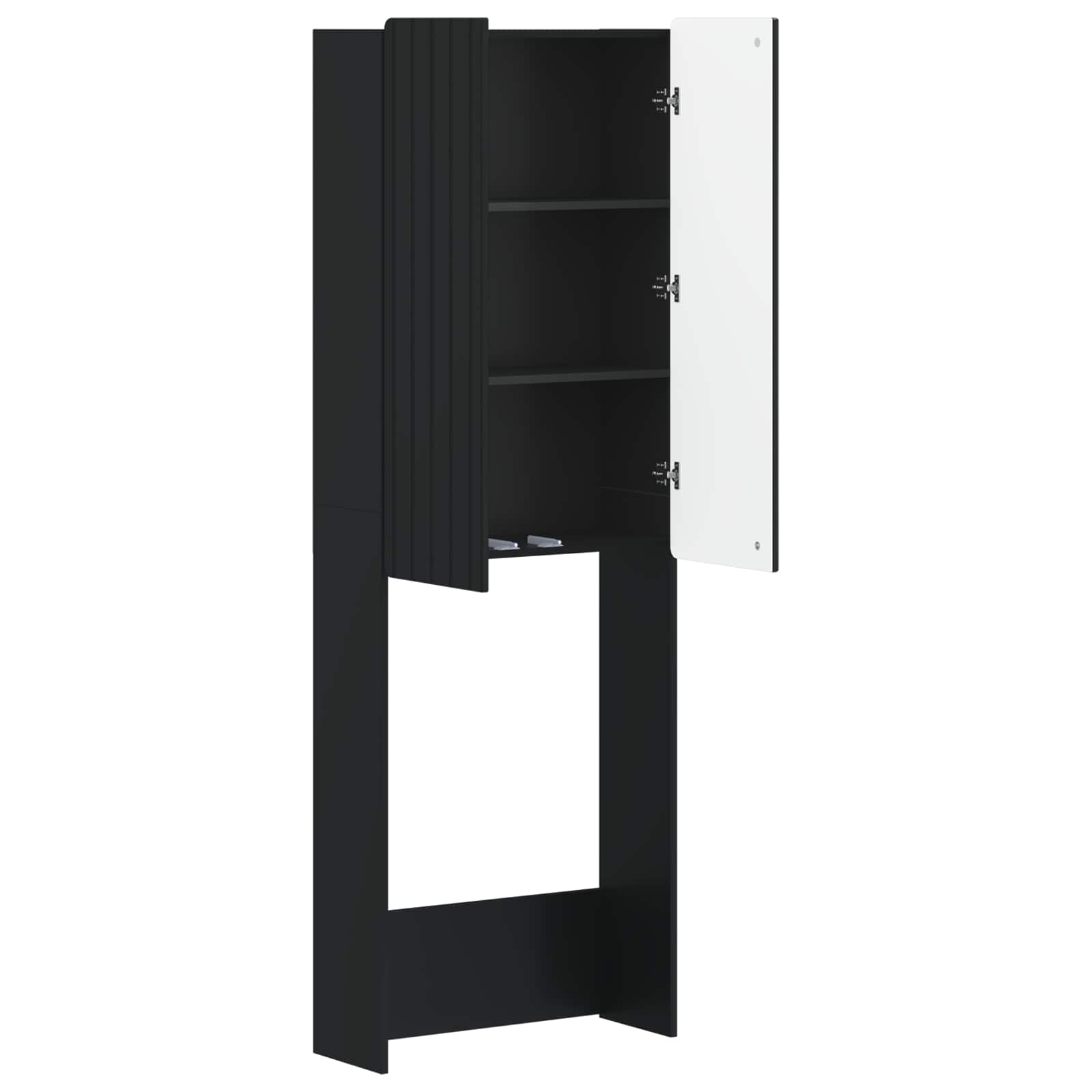 vidaXL Toiletkast ZWOLLE Wit 66 x 25,5 x 190 cm Bewerkt hout