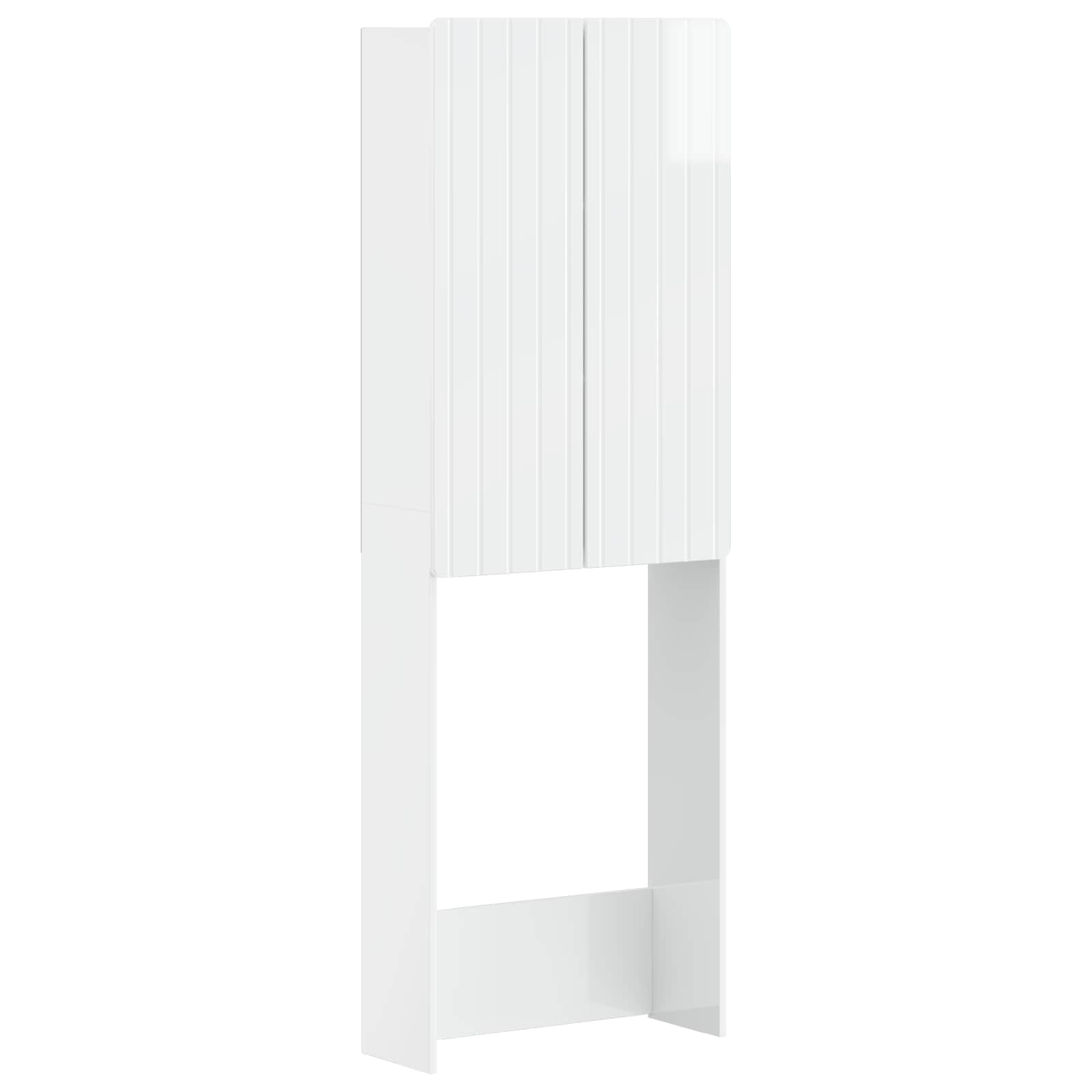 vidaXL Toiletkast ZWOLLE Wit 66 x 25,5 x 190 cm Bewerkt hout