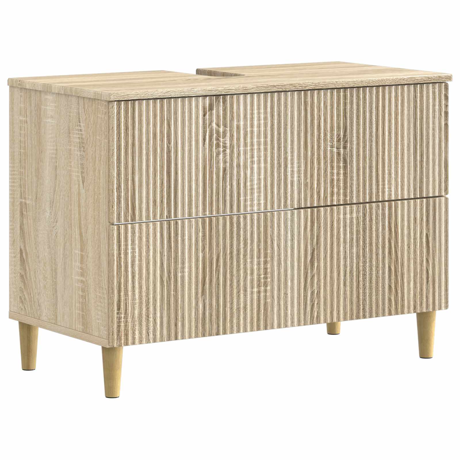 vidaXL Badkamer wastafelkast ARNHEM Wit 82 x 41 x 59 cm Bewerkt hout
