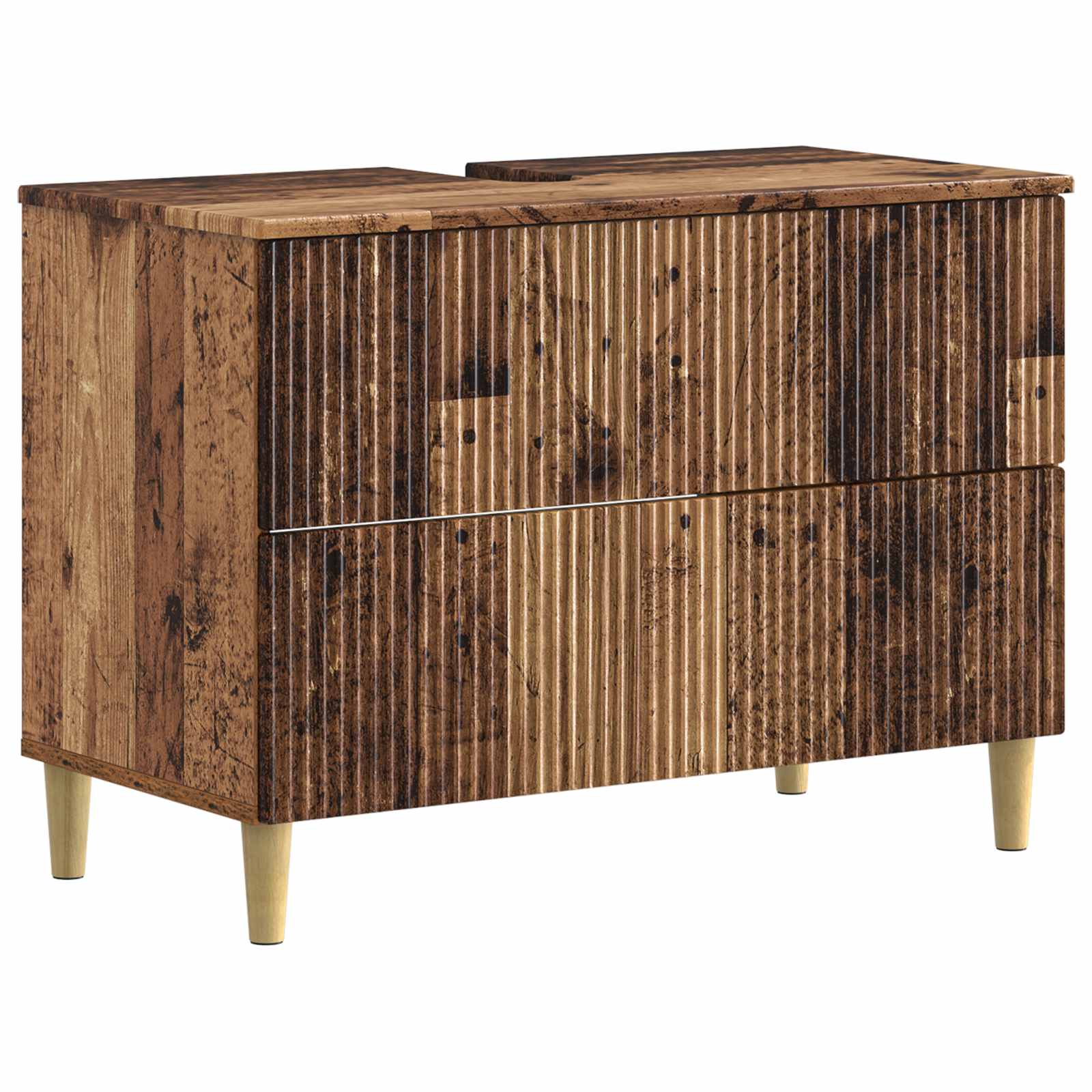 vidaXL Badkamer wastafelkast ARNHEM Wit 82 x 41 x 59 cm Bewerkt hout