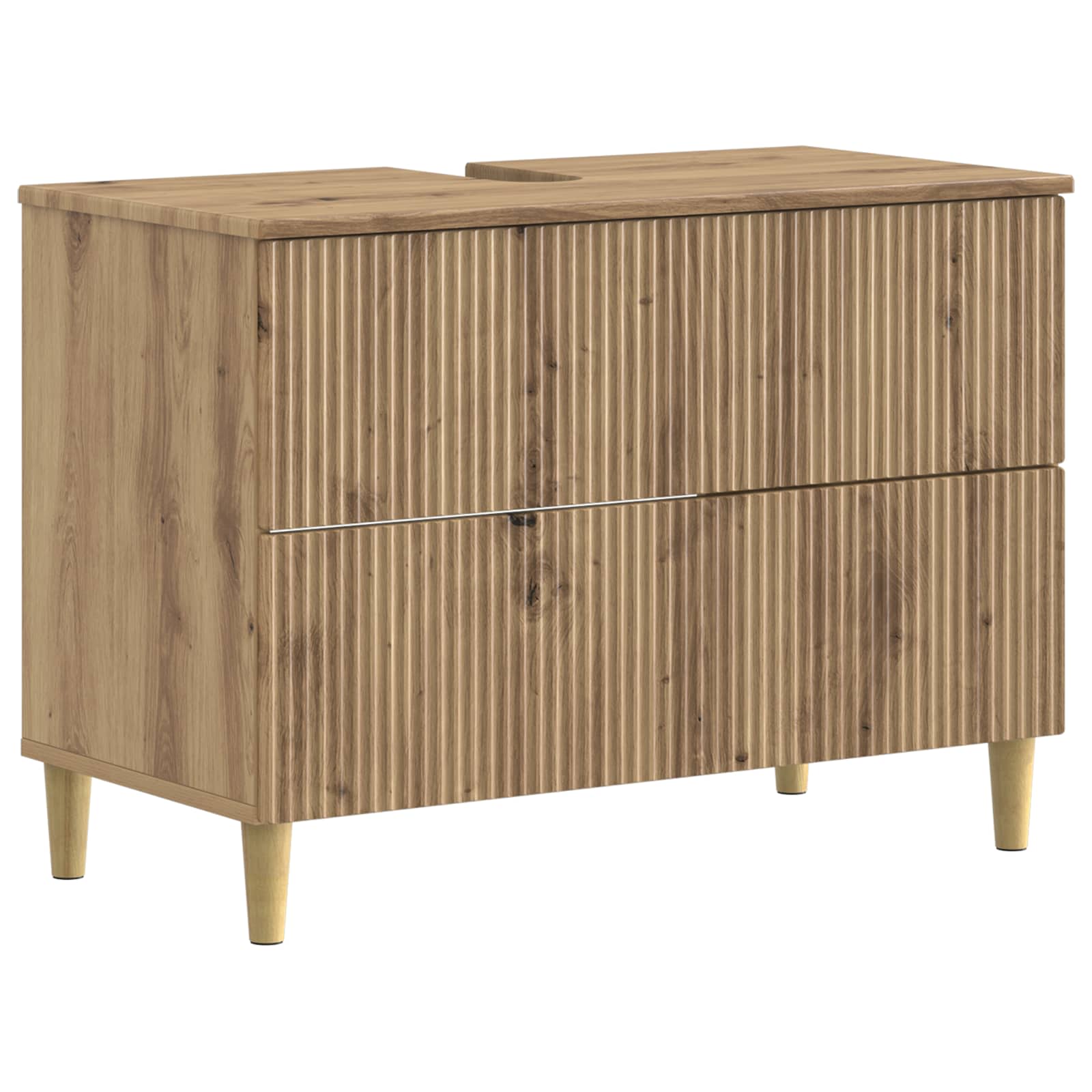 vidaXL Badkamer wastafelkast ARNHEM Wit 82 x 41 x 59 cm Bewerkt hout