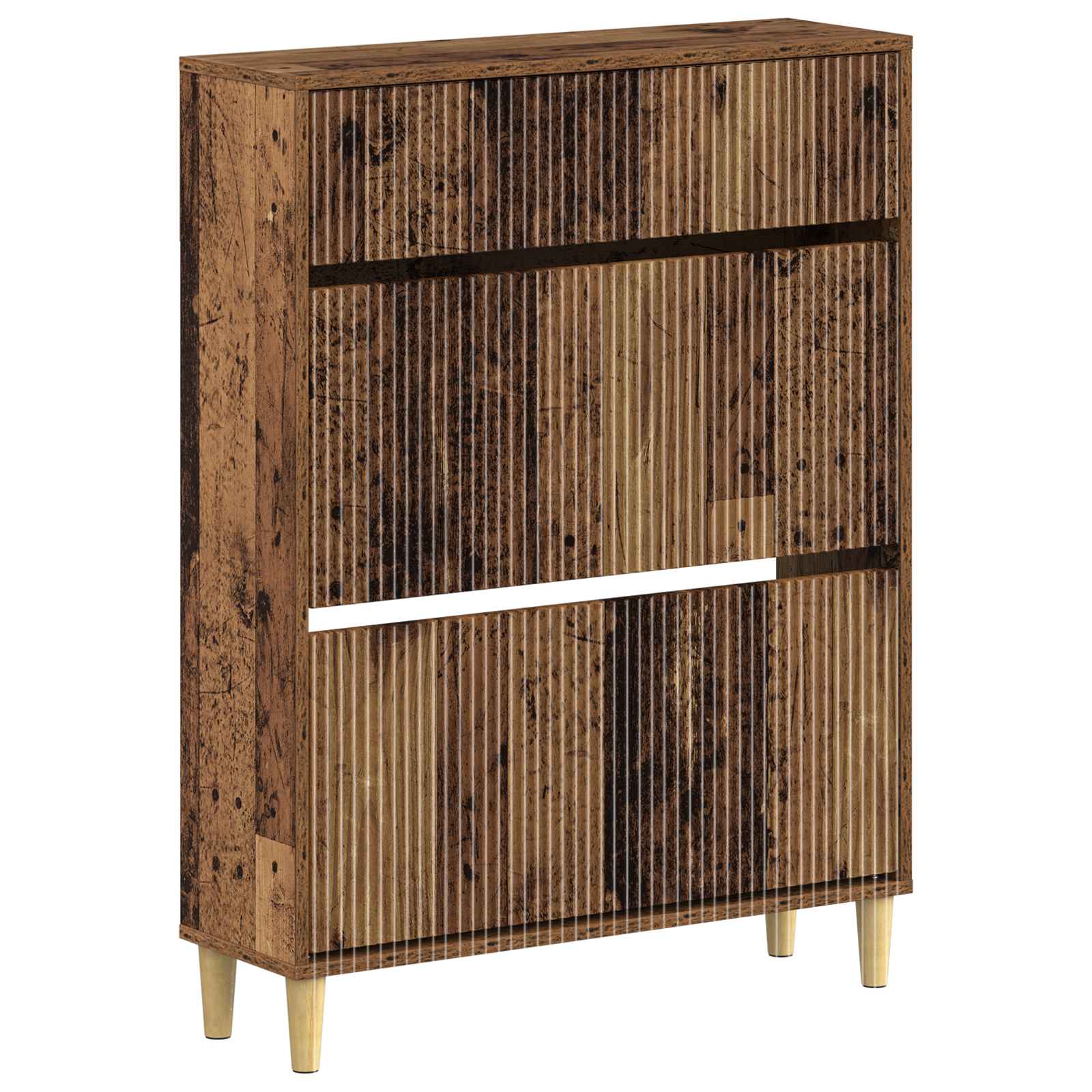 vidaXL Schoenenkast ARNHEM 78 x 24 x 103 cm Bewerkt hout Wit
