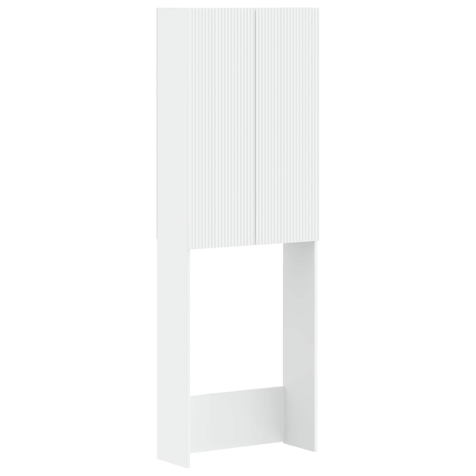 vidaXL Toiletkast ARNHEM Wit 66 x 25,5 x 190 cm Bewerkt hout