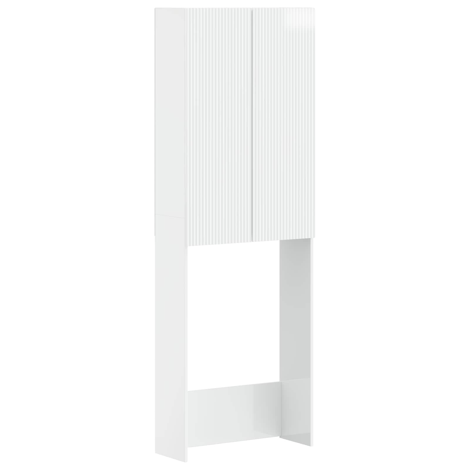 vidaXL Toiletkast ARNHEM Wit 66 x 25,5 x 190 cm Bewerkt hout