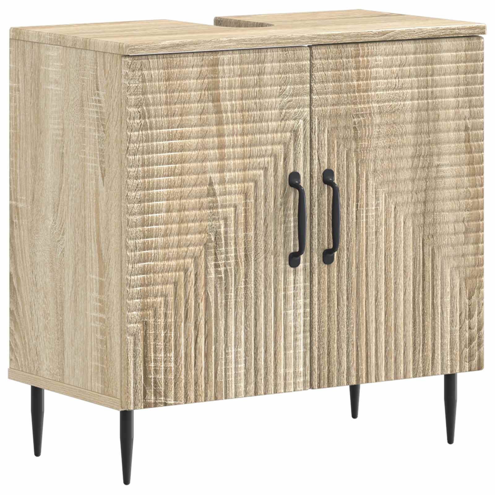 vidaXL Badkamer wastafelkast HAARLEM Wit 59,5 x 31,5 x 59 cm