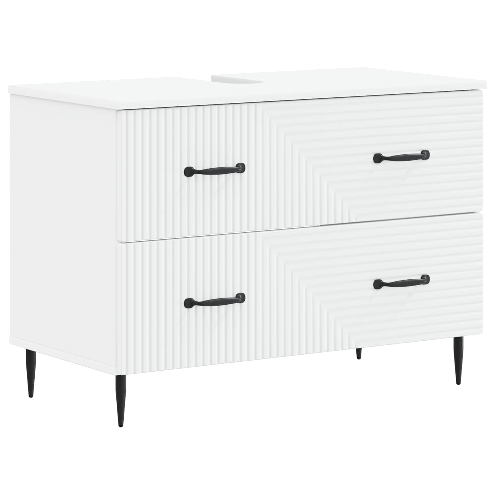 vidaXL Badkamer wastafelkast HAARLEM Wit 82 x 41 x 58,5 cm