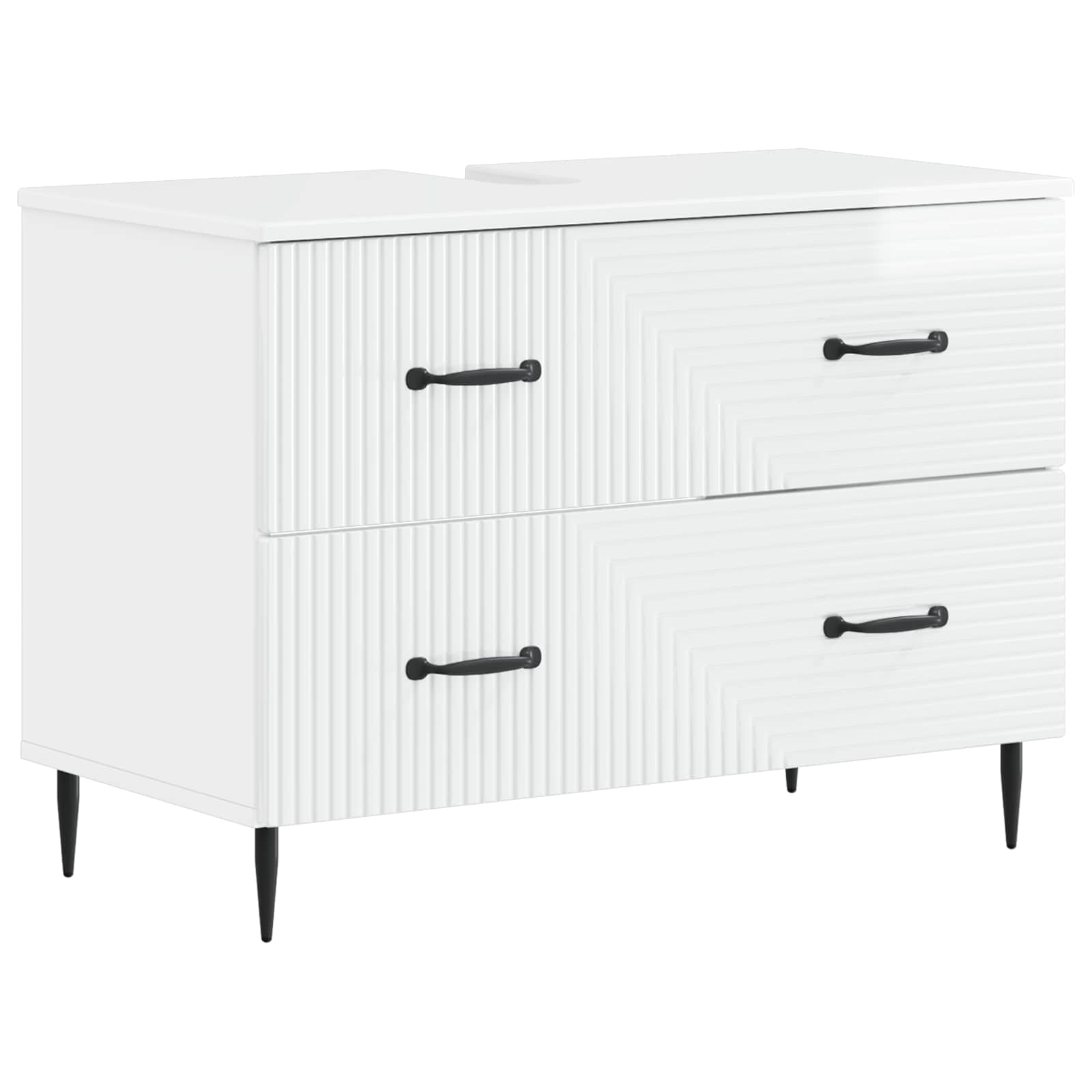 vidaXL Badkamer wastafelkast HAARLEM Wit 82 x 41 x 58,5 cm