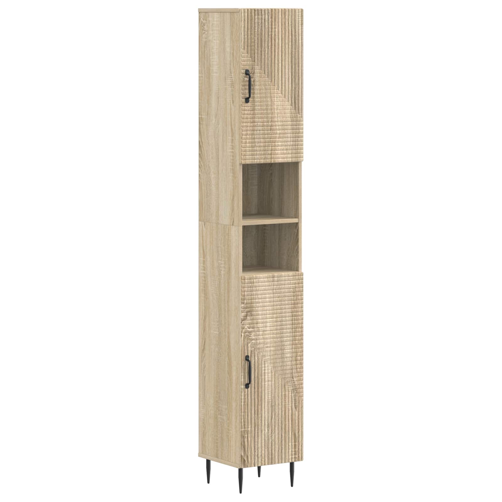 vidaXL Badkamerkast met Open Plank HAARLEM Wit 30 x 31 x 190 cm