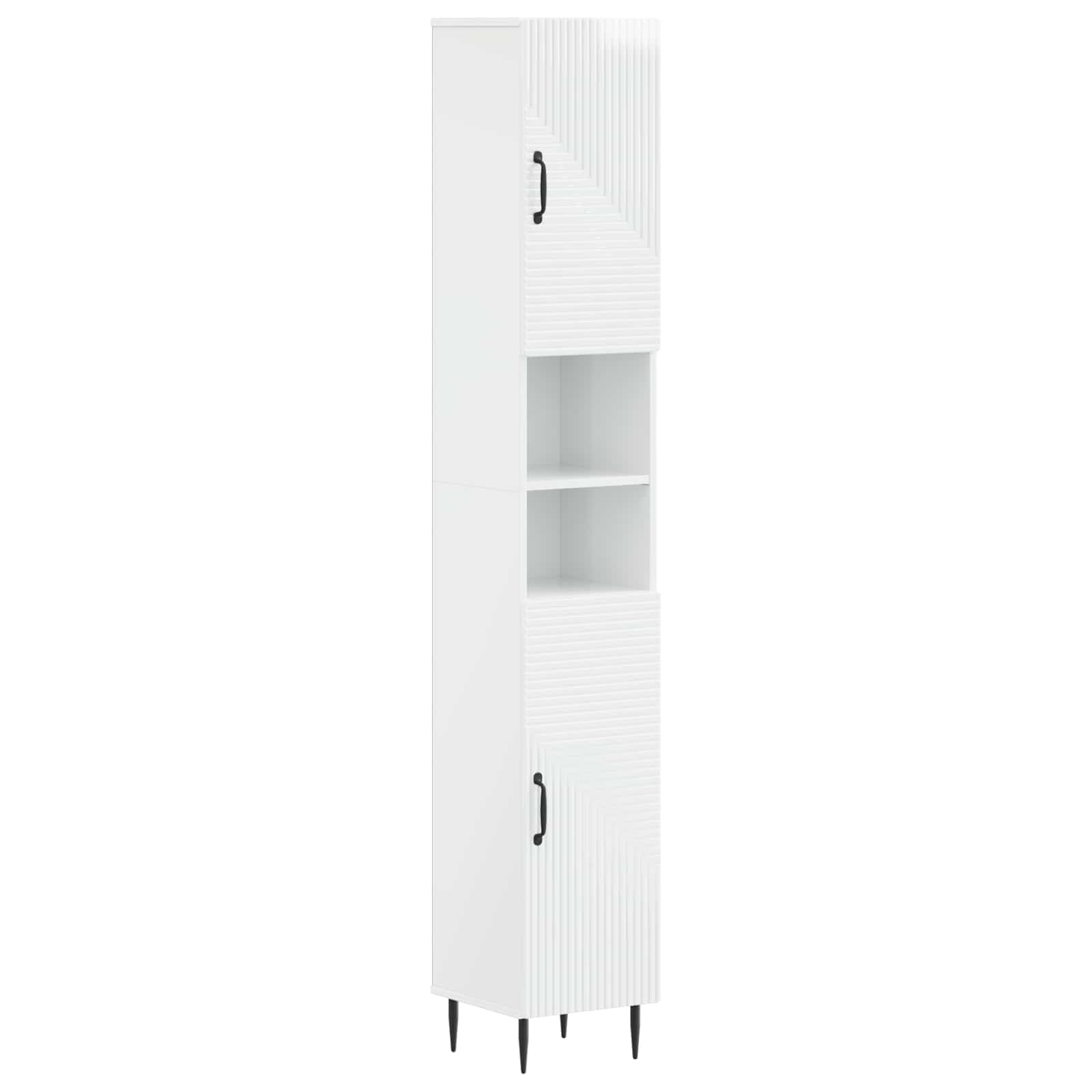 vidaXL Badkamerkast met Open Plank HAARLEM Wit 30 x 31 x 190 cm