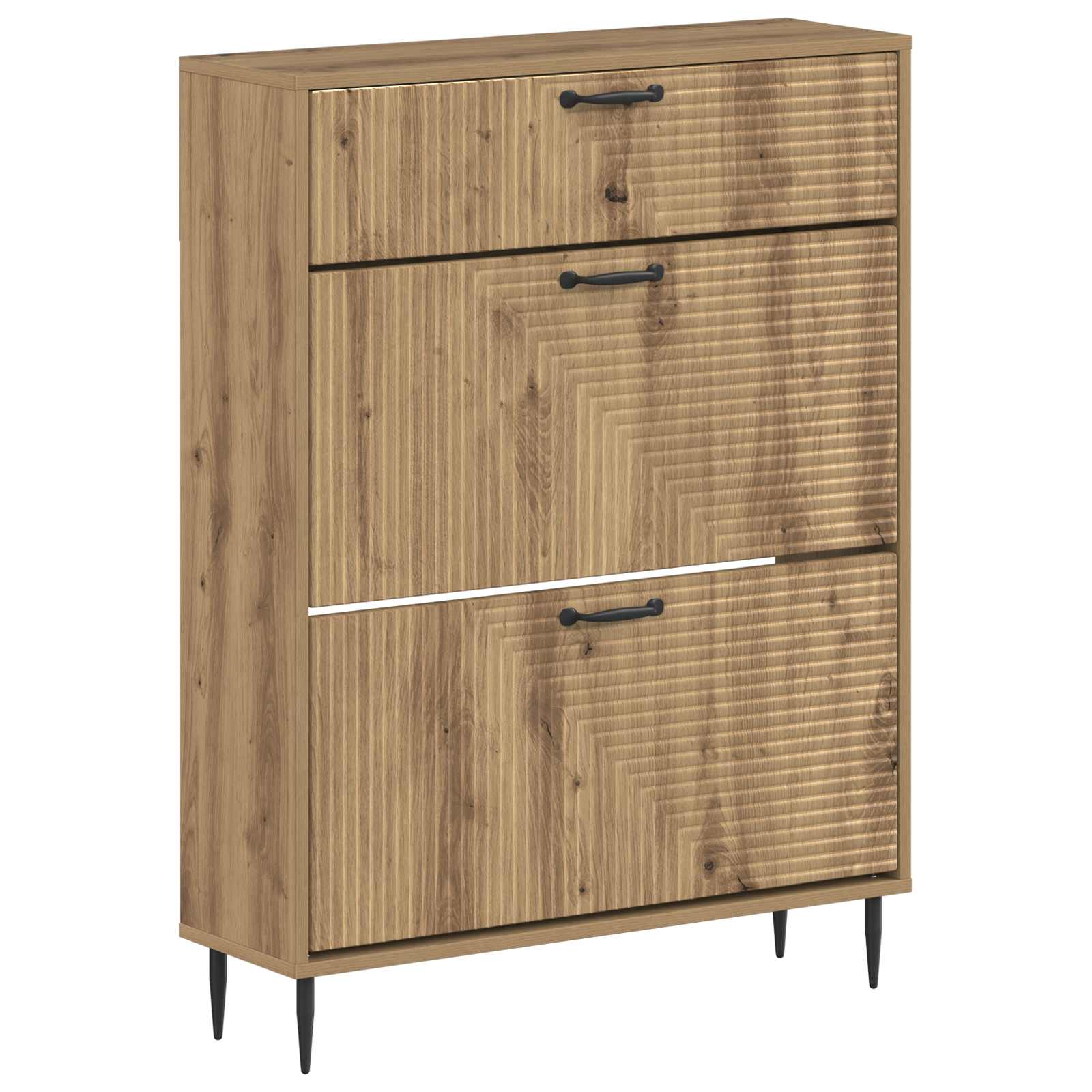 vidaXL Schoenenkast HAARLEM 78 x 24 x 103 cm Bewerkt hout Wit