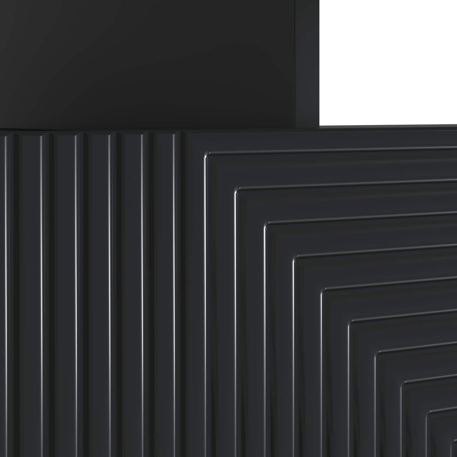 vidaXL LED tv-meubel Wit Bewerkt hout