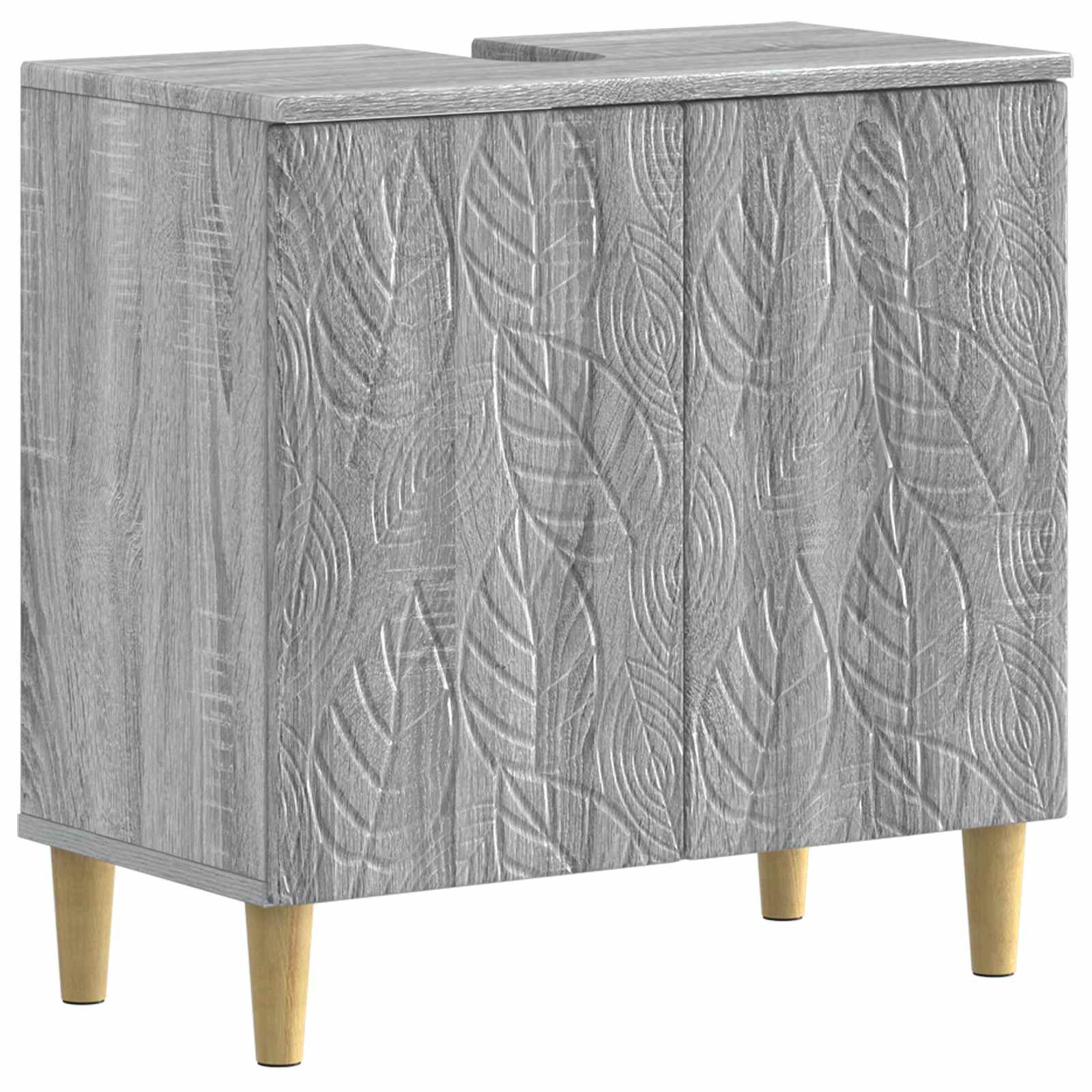 vidaXL Badkamer wastafelkast DELFT Wit 59,5 x 31,5 x 59 cm