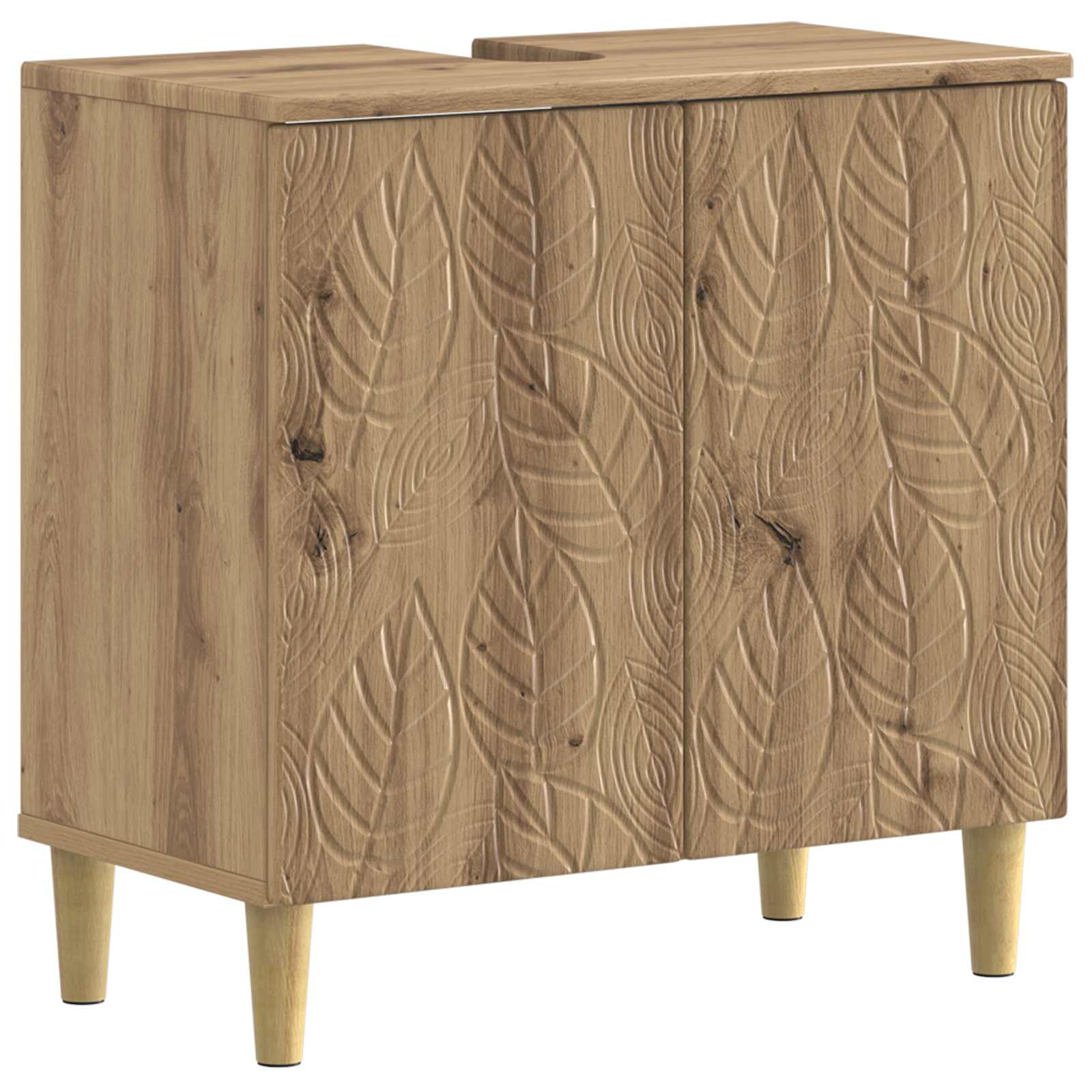 vidaXL Badkamer wastafelkast DELFT Wit 59,5 x 31,5 x 59 cm