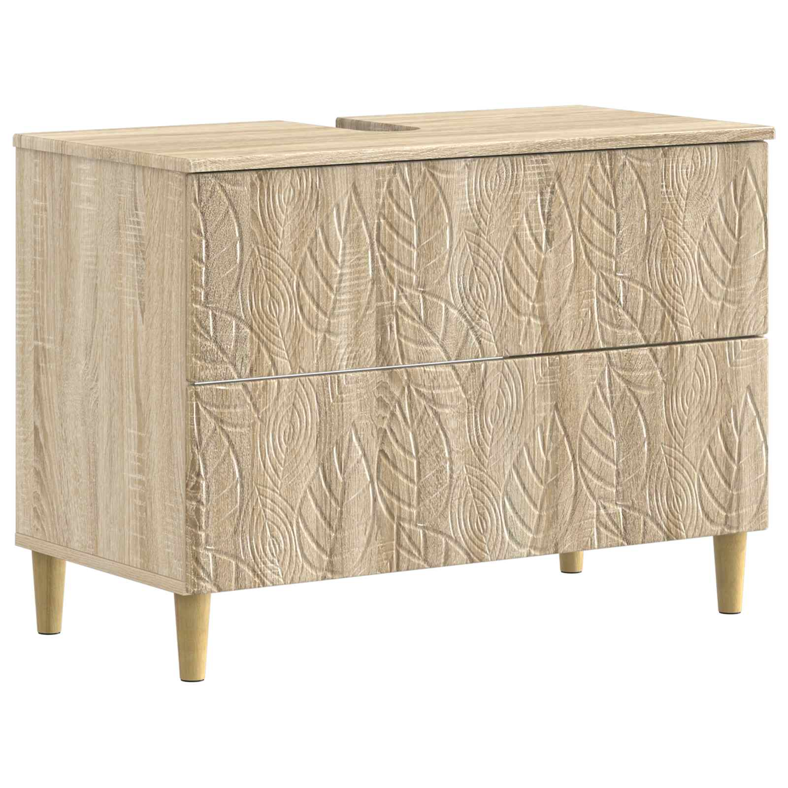 vidaXL Badkamer wastafelkast DELFT Wit 82 x 41 x 59 cm Bewerkt hout