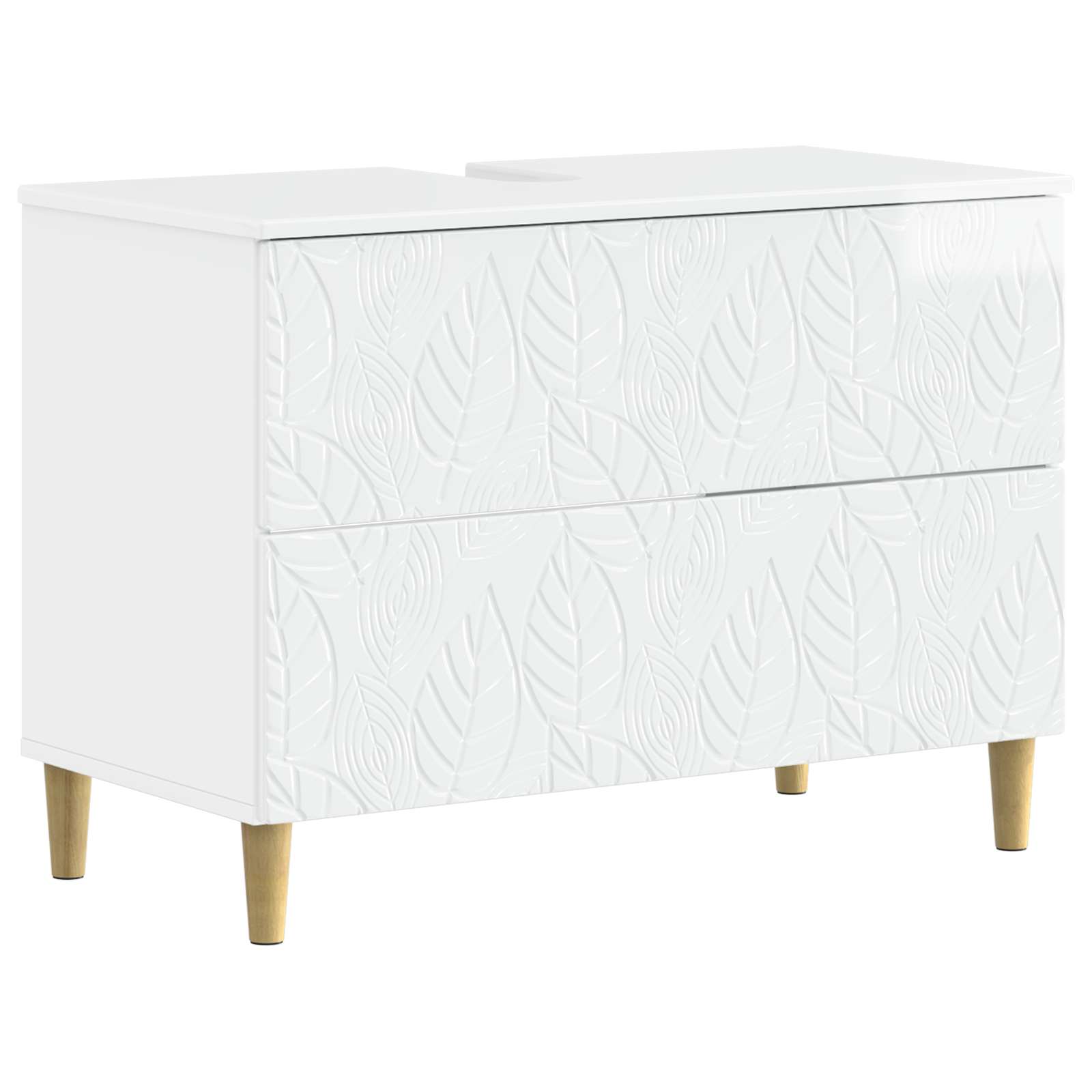 vidaXL Badkamer wastafelkast DELFT Wit 82 x 41 x 59 cm Bewerkt hout