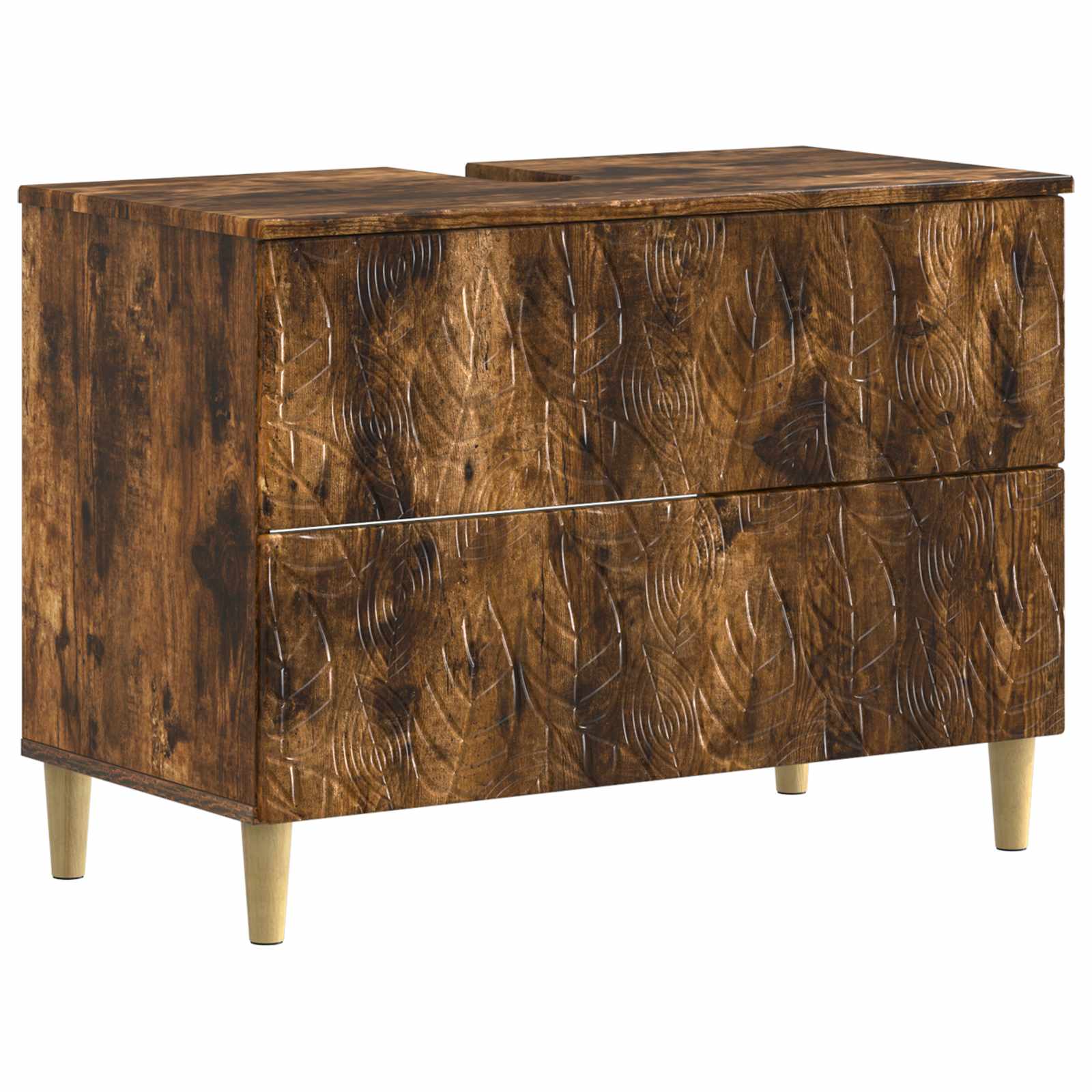 vidaXL Badkamer wastafelkast DELFT Wit 82 x 41 x 59 cm Bewerkt hout