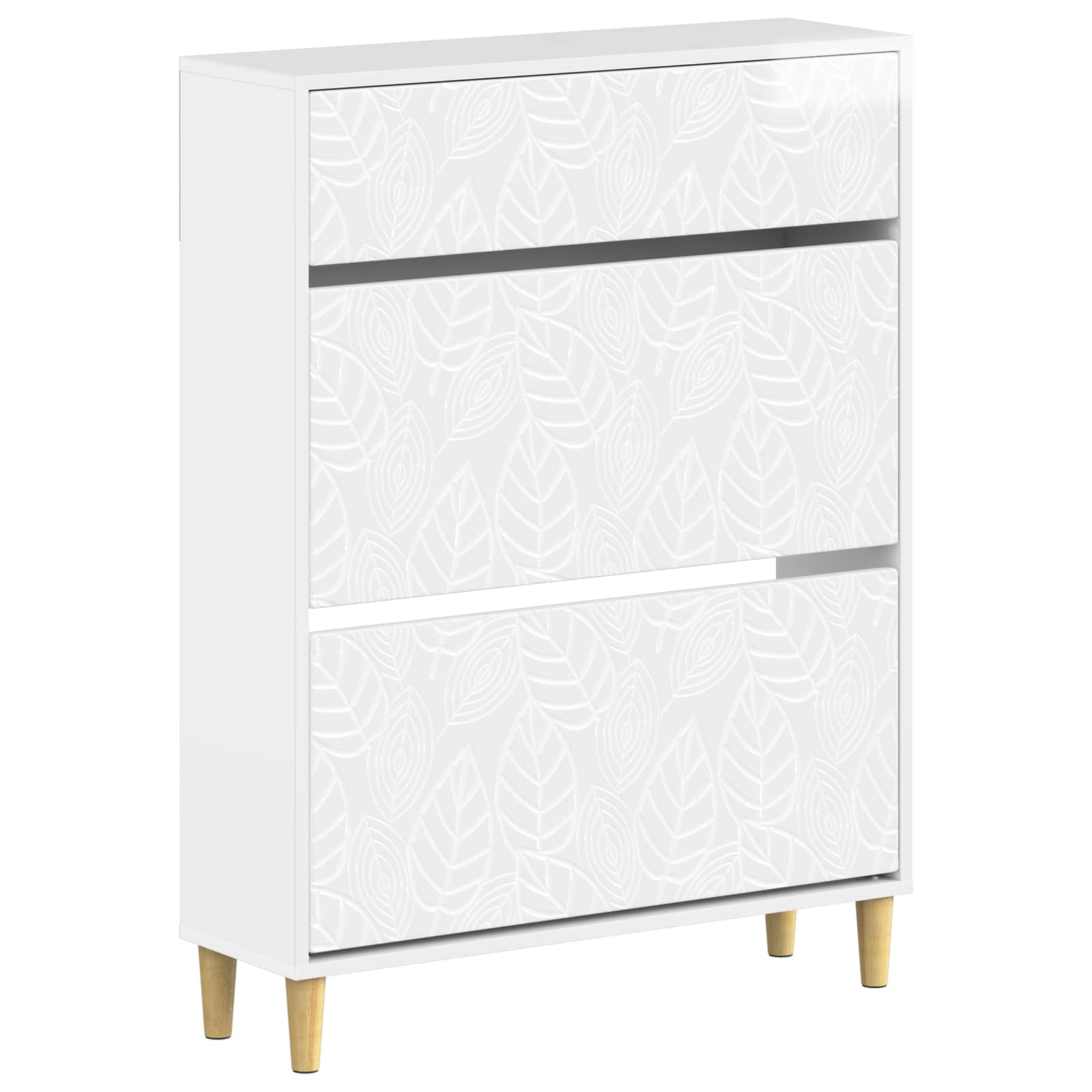 vidaXL Schoenenkast DELFT 78 x 24 x 103 cm Bewerkt hout Wit