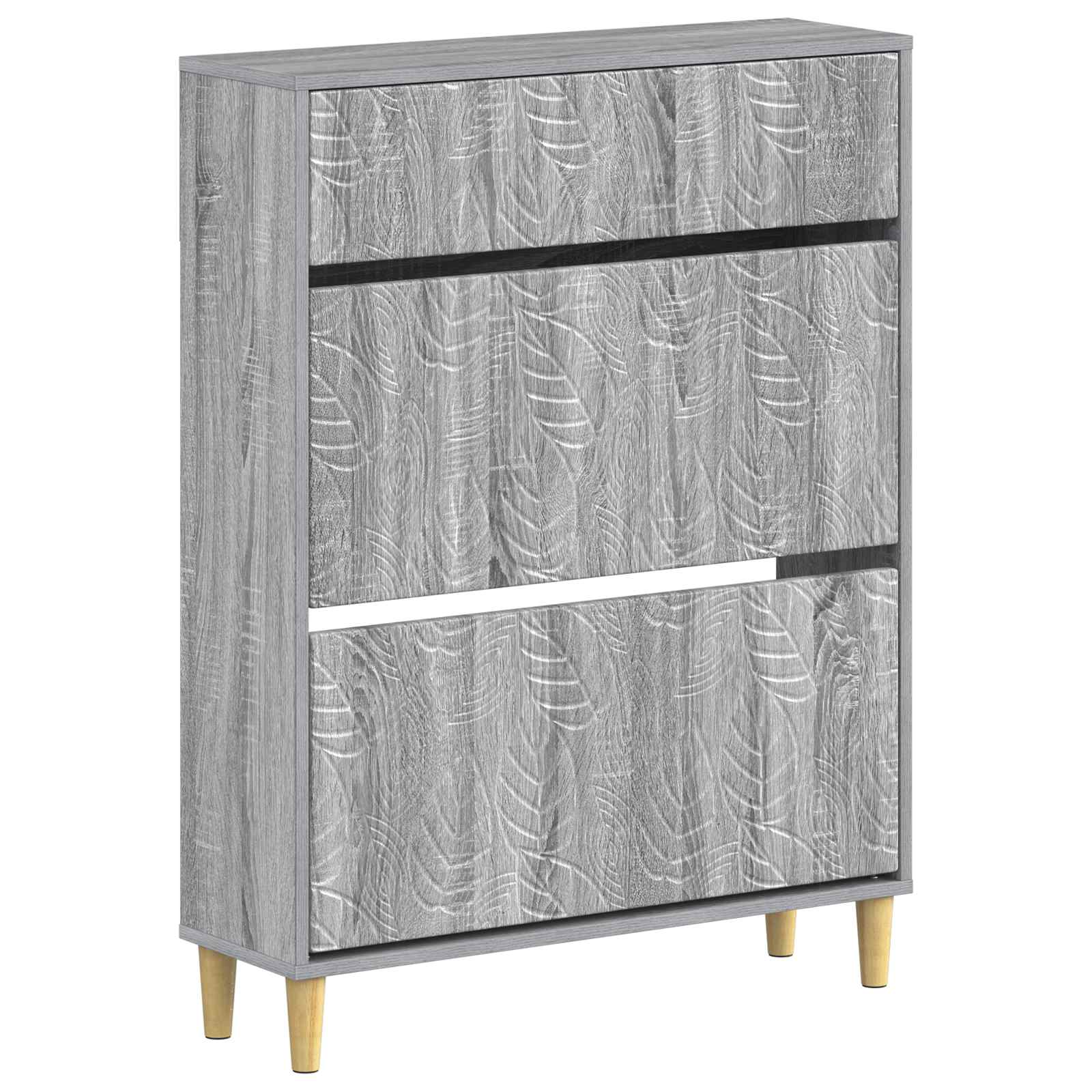 vidaXL Schoenenkast DELFT 78 x 24 x 103 cm Bewerkt hout Wit
