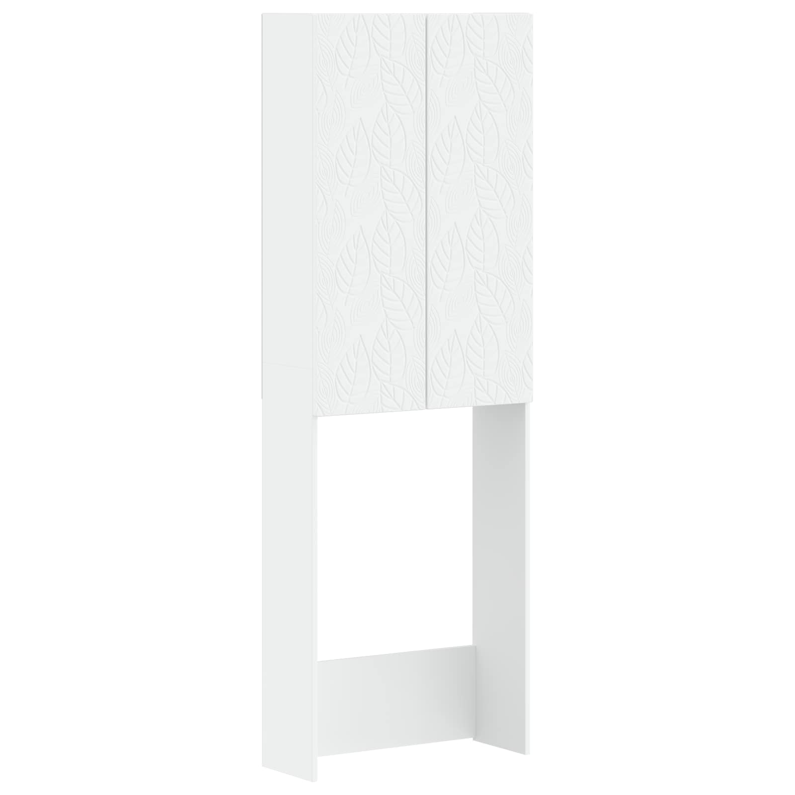 vidaXL Toiletkast DELFT Wit 66 x 25,5 x 190 cm Bewerkt hout