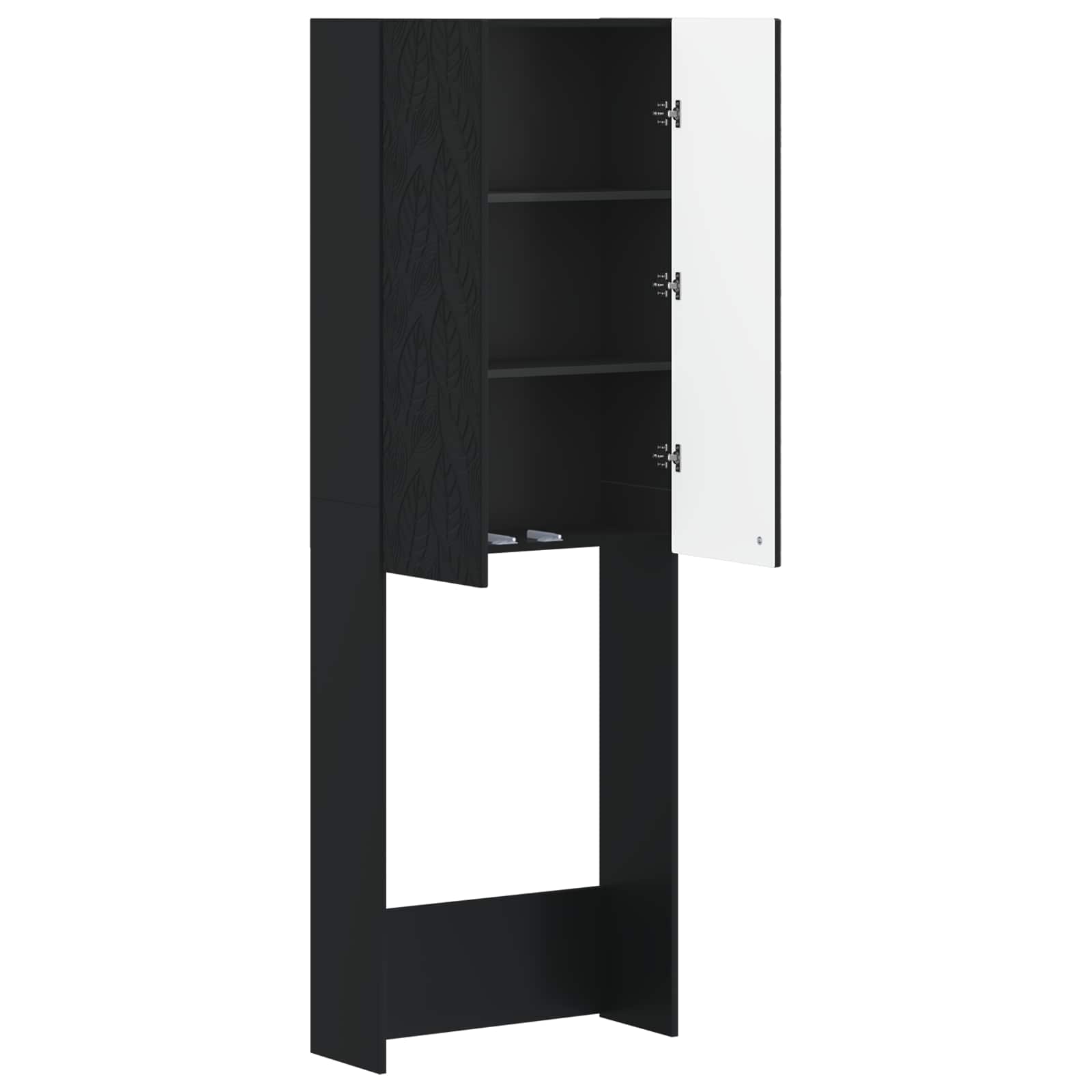 vidaXL Toiletkast DELFT Wit 66 x 25,5 x 190 cm Bewerkt hout