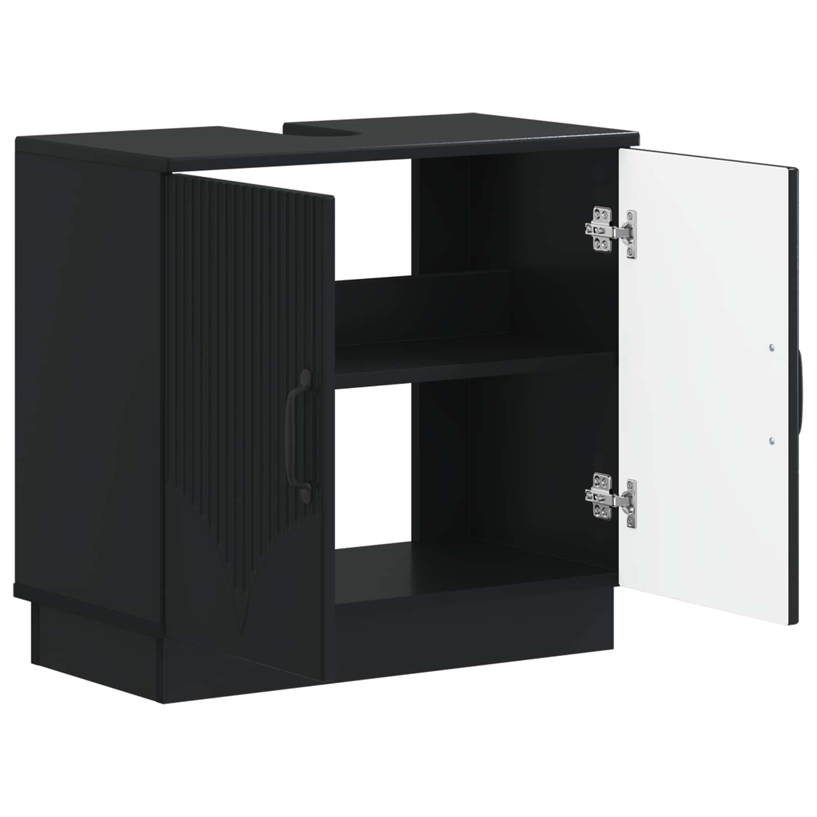 vidaXL Badkamer wastafelkast HOORN Wit 59,5 x 31,5 x 56 cm