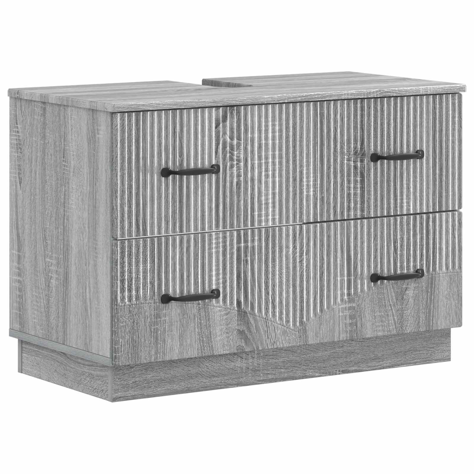 vidaXL Badkamer wastafelkast HOORN Wit 82 x 41 x 56 cm Bewerkt hout