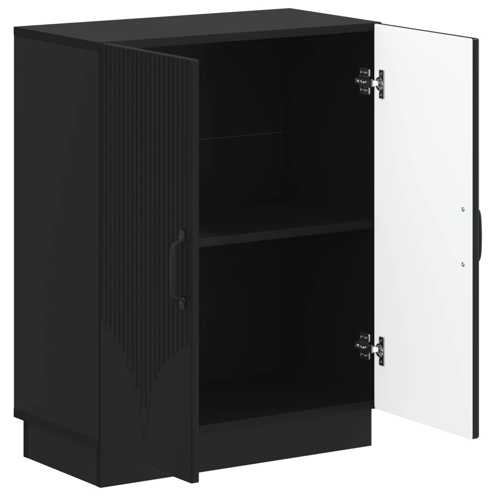 vidaXL Badkamer Opbergkast HOORN Wit 59,5 x 31 x 77 cm Bewerkt hout