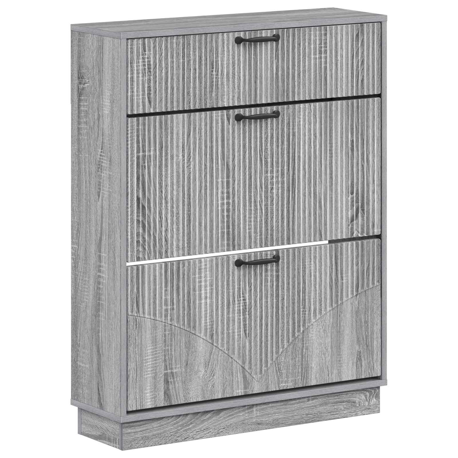 vidaXL Schoenenkast HOORN 78 x 24 x 100 cm Bewerkt hout Wit