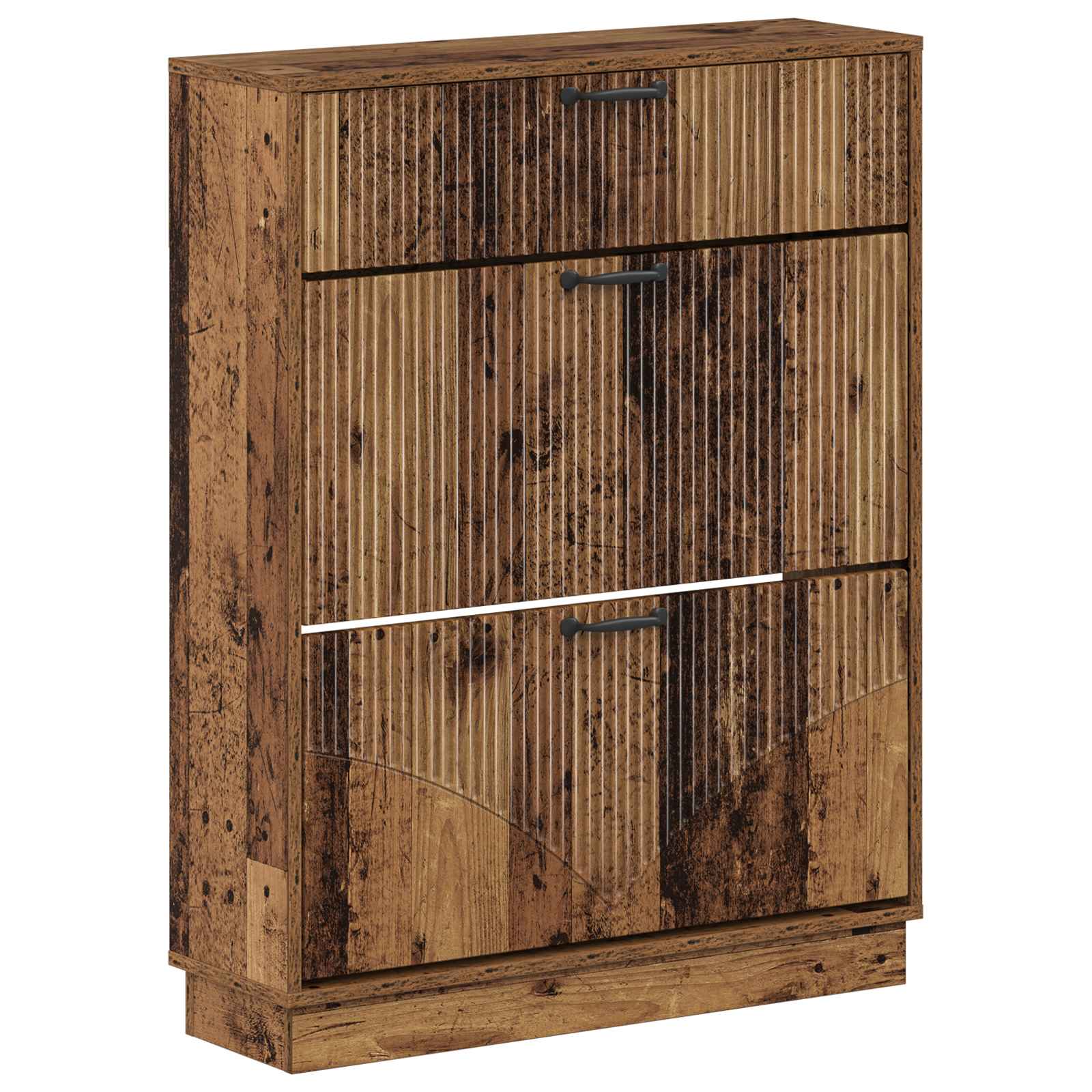 vidaXL Schoenenkast HOORN 78 x 24 x 100 cm Bewerkt hout Wit