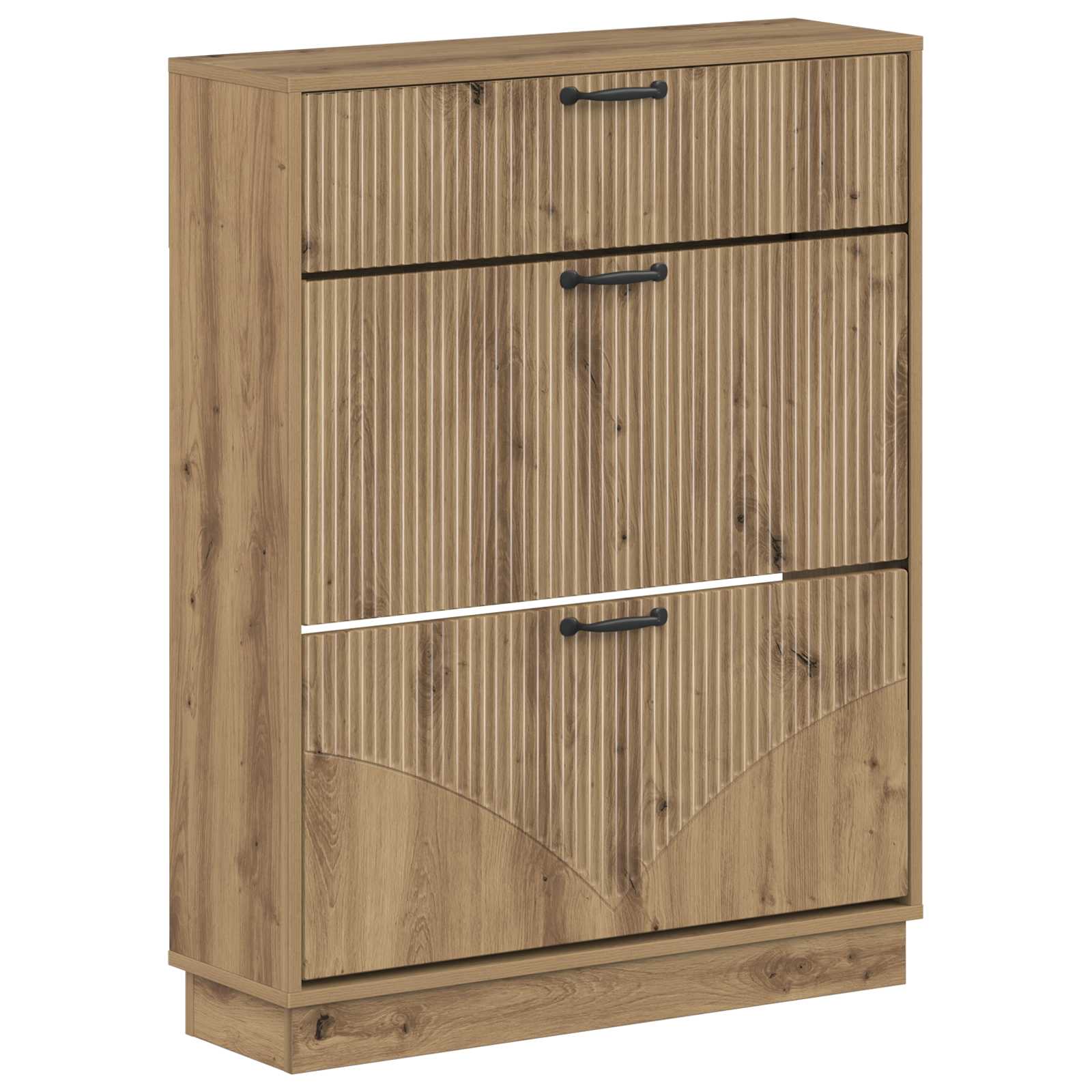 vidaXL Schoenenkast HOORN 78 x 24 x 100 cm Bewerkt hout Wit