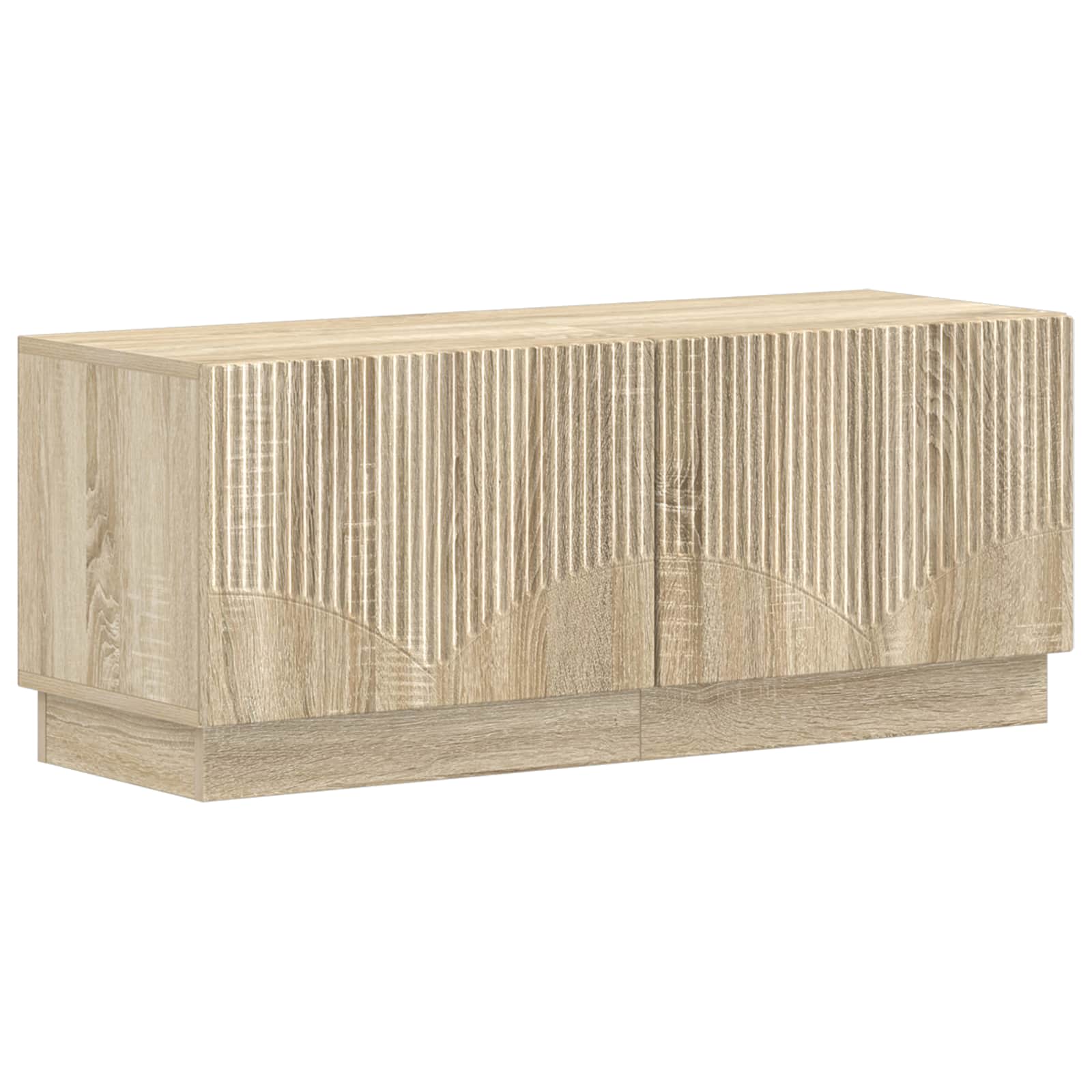 vidaXL Tv-meubel Wit Bewerkt hout