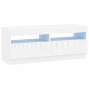 vidaXL LED tv-meubel Wit Bewerkt hout