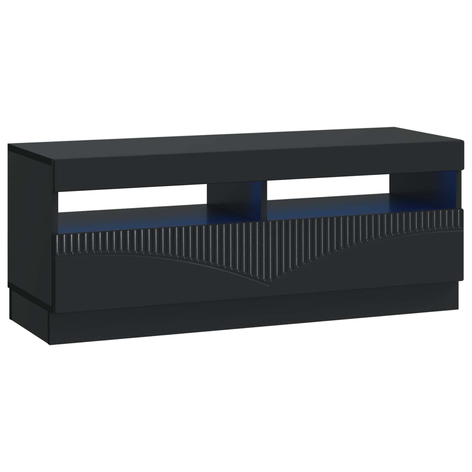 vidaXL LED tv-meubel Wit Bewerkt hout