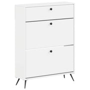 vidaXL Schoenenkast BREDA 78 x 24 x 103 cm Bewerkt hout Wit