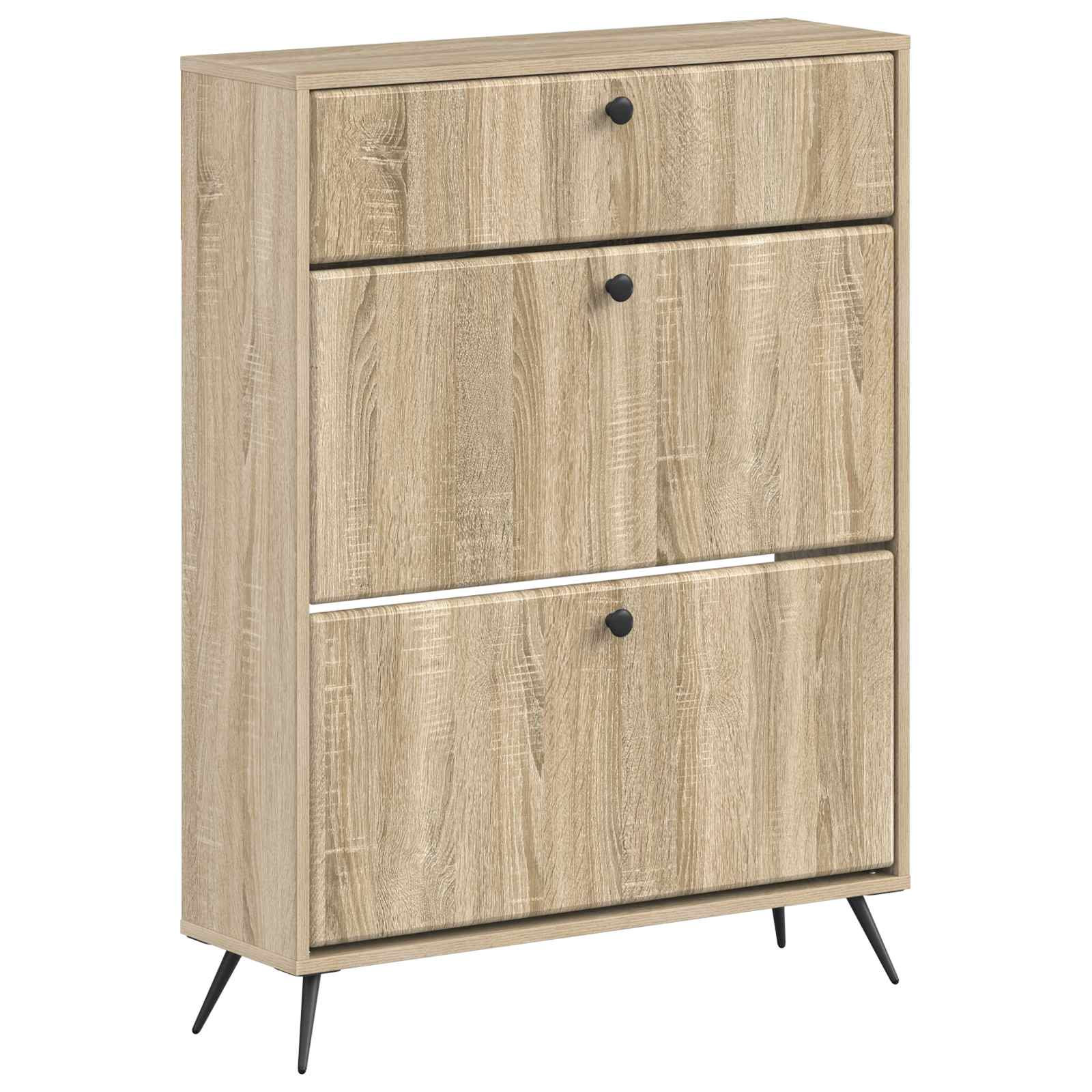 vidaXL Schoenenkast BREDA 78 x 24 x 103 cm Bewerkt hout Wit