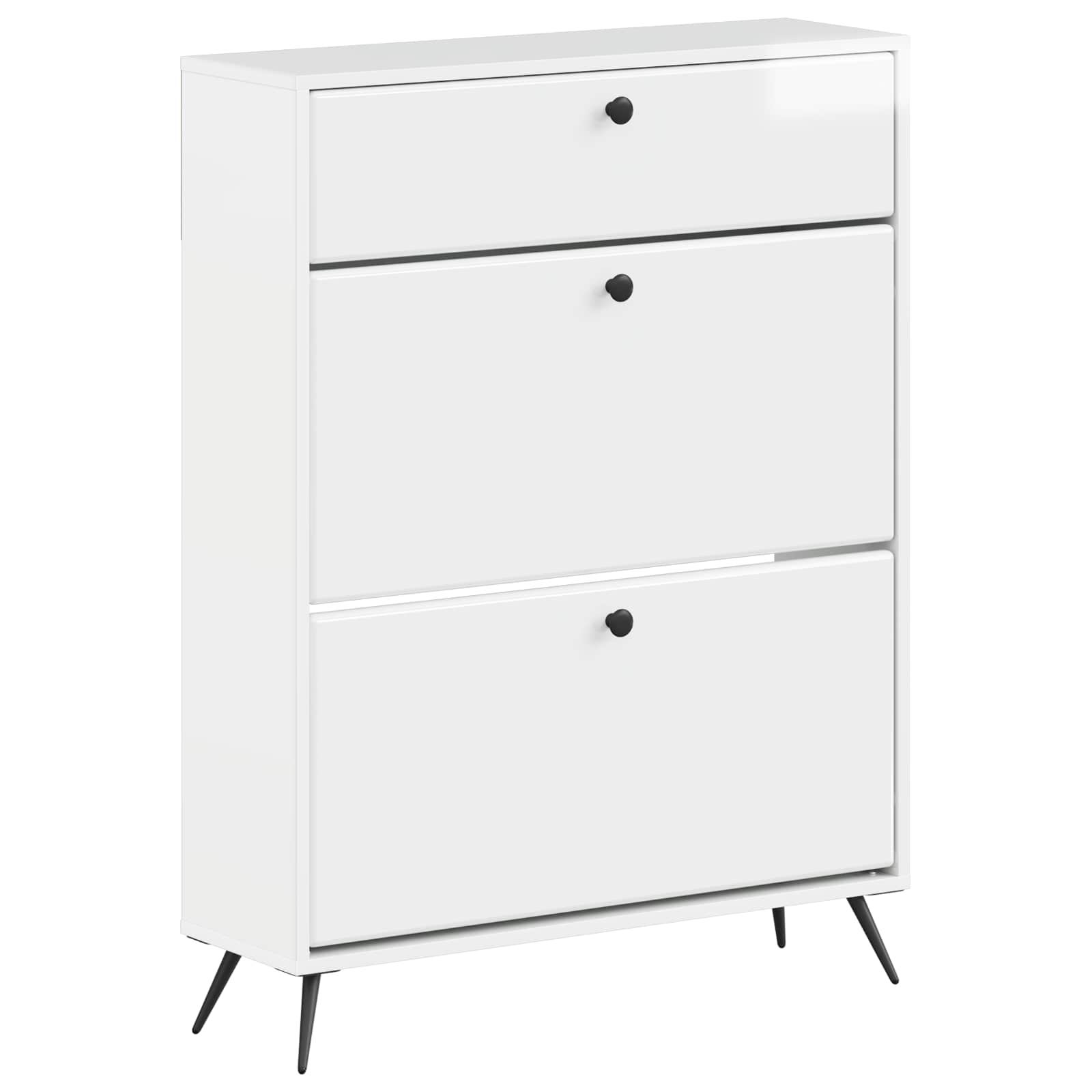 vidaXL Schoenenkast BREDA 78 x 24 x 103 cm Bewerkt hout Wit