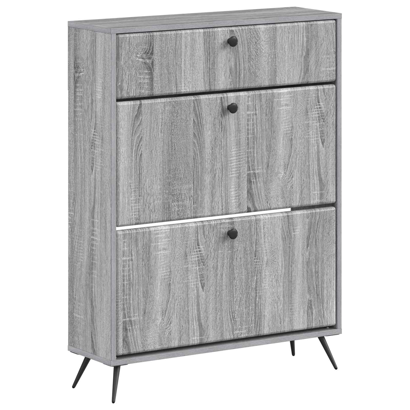 vidaXL Schoenenkast BREDA 78 x 24 x 103 cm Bewerkt hout Wit