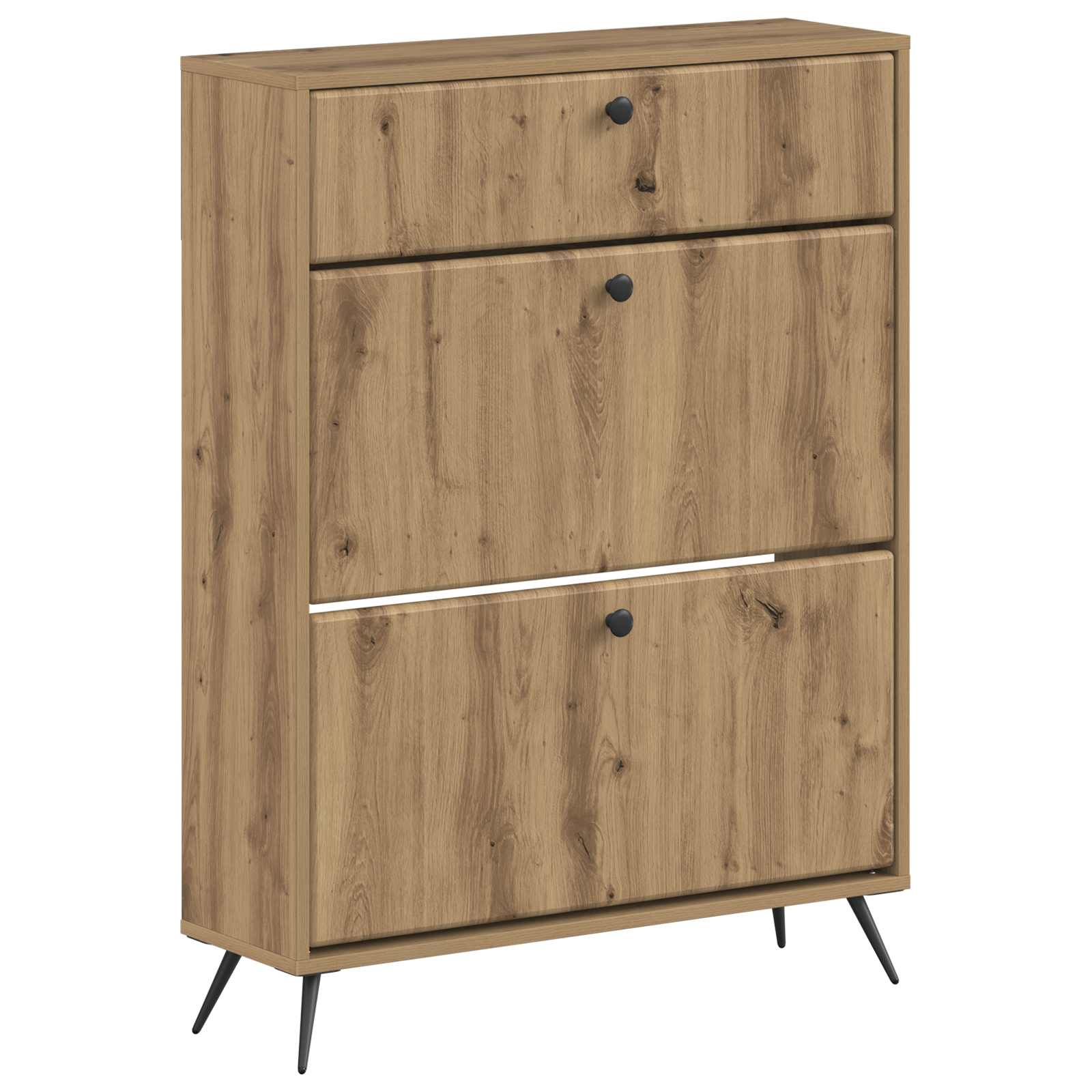 vidaXL Schoenenkast BREDA 78 x 24 x 103 cm Bewerkt hout Wit