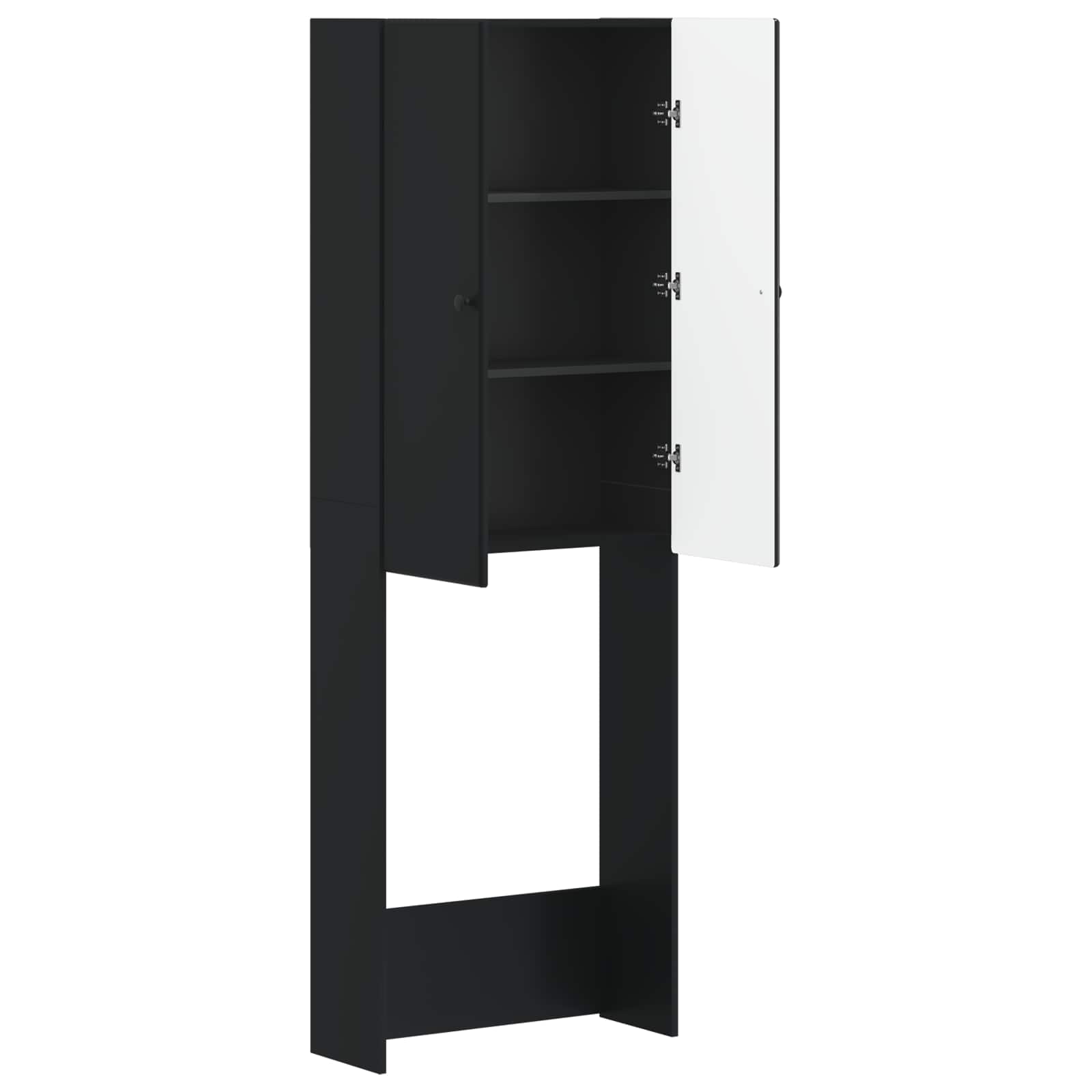 vidaXL Toiletkast BREDA Wit 66 x 25,5 x 190 cm Bewerkt hout