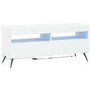 vidaXL LED tv-meubel Wit Bewerkt hout