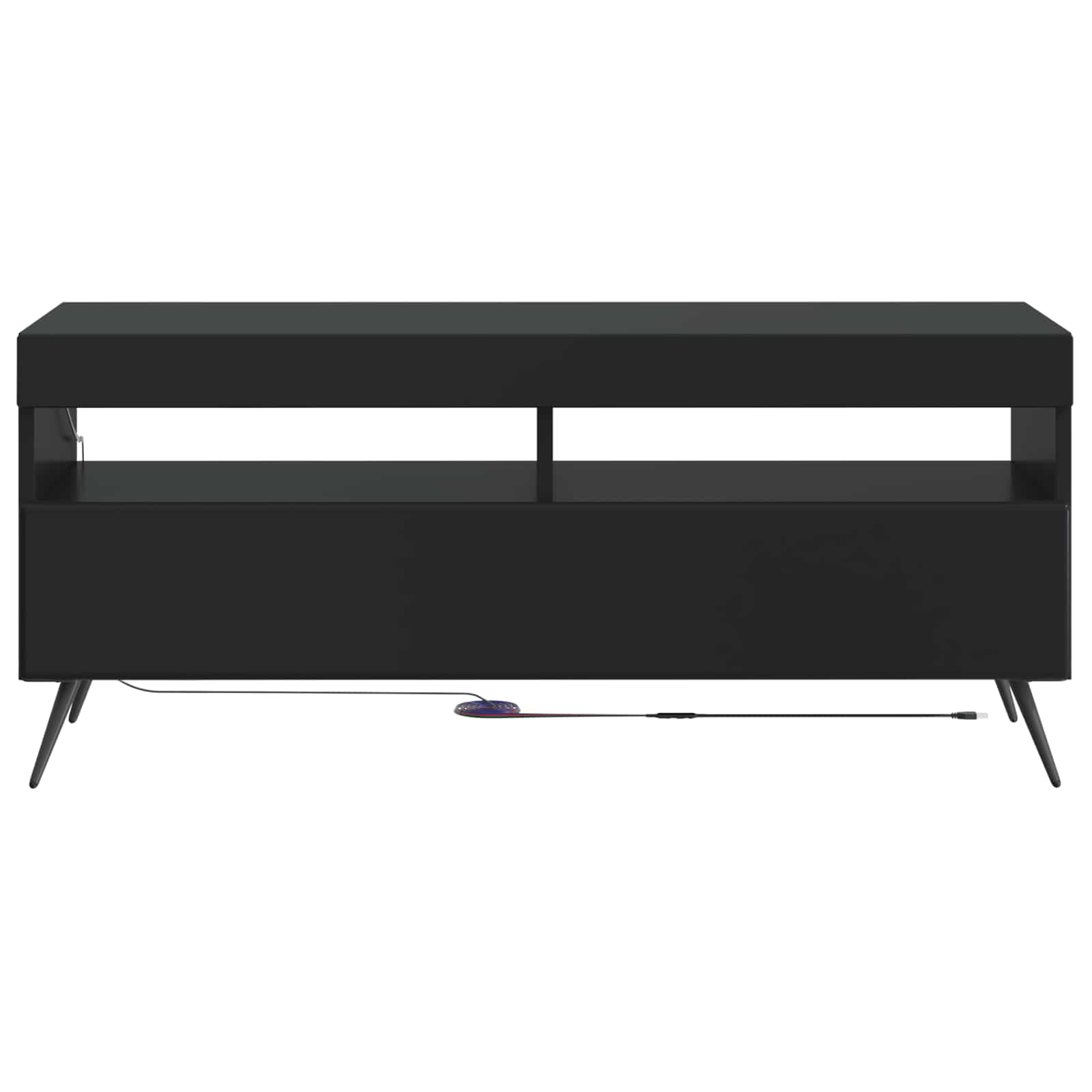 vidaXL LED tv-meubel Wit Bewerkt hout