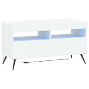 vidaXL LED tv-meubel Wit Bewerkt hout