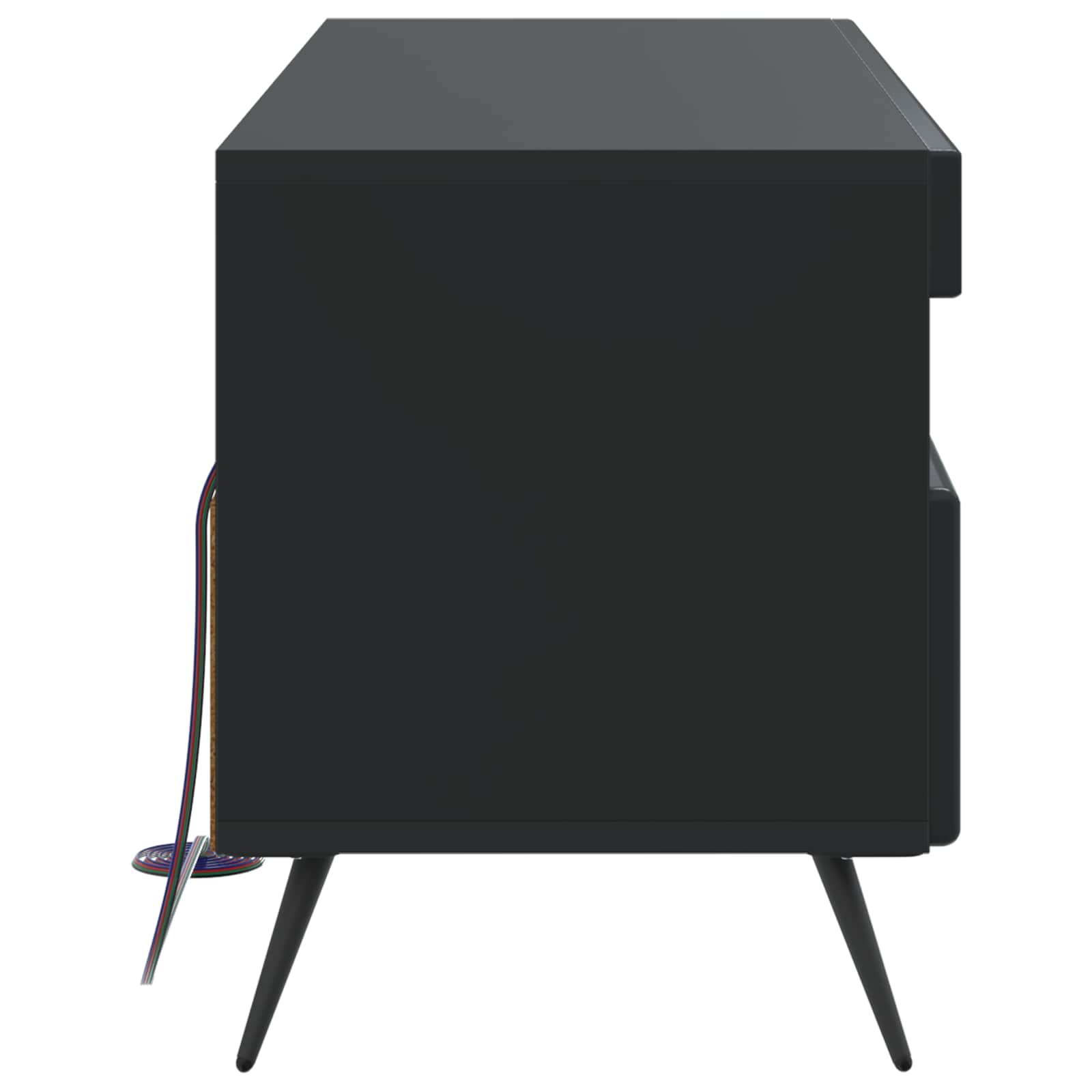 vidaXL LED tv-meubel Wit Bewerkt hout